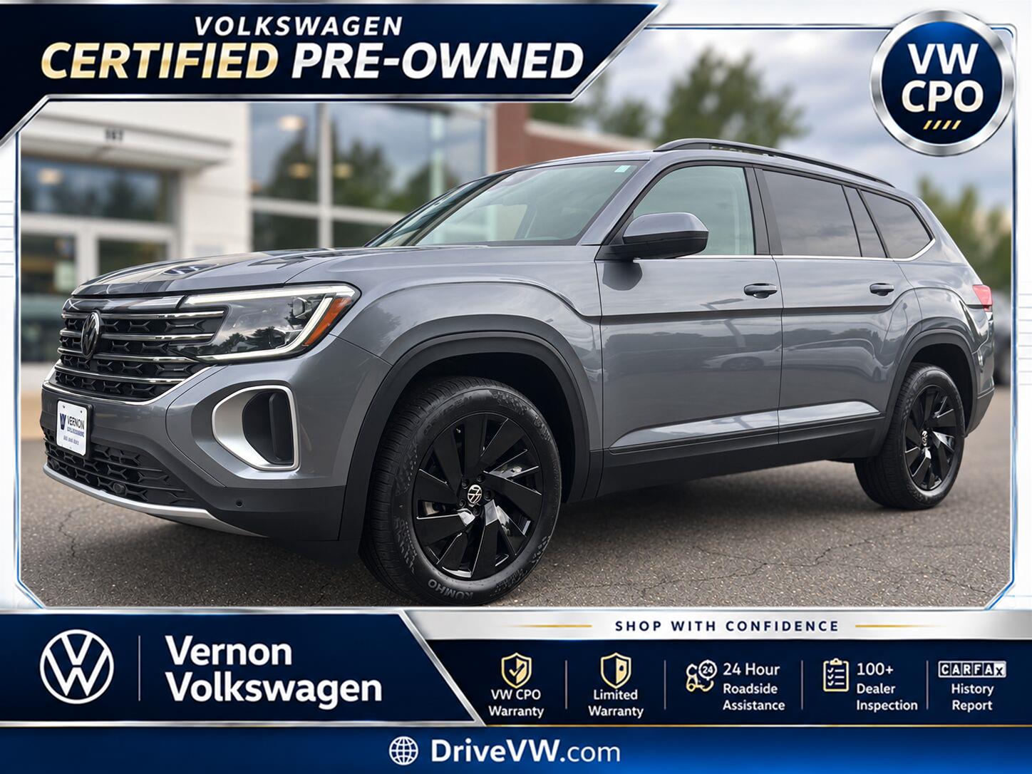 Platinum Gray Metallic 2024 Volkswagen Atlas SUV / Crossover All-Wheel Drive Automatic