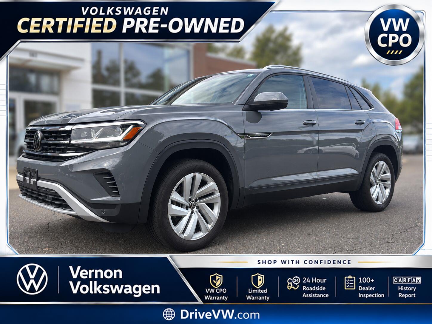 Pure Gray 2023 Volkswagen Atlas Cross Sport SUV / Crossover All-Wheel Drive Automatic