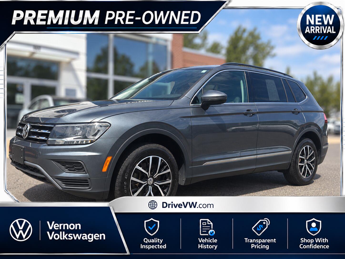 Platinum Gray Metallic 2021 Volkswagen Tiguan SUV / Crossover All-Wheel Drive Automatic