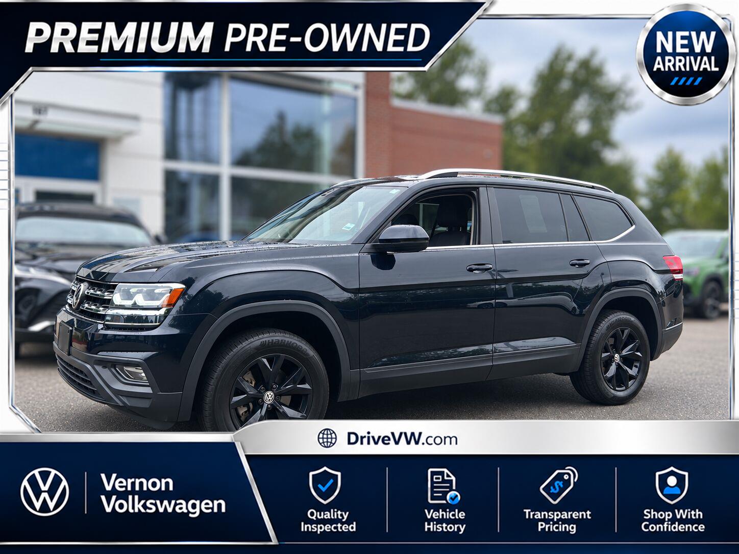 Deep Black Pearl 2019 Volkswagen Atlas SUV / Crossover All-Wheel Drive Automatic