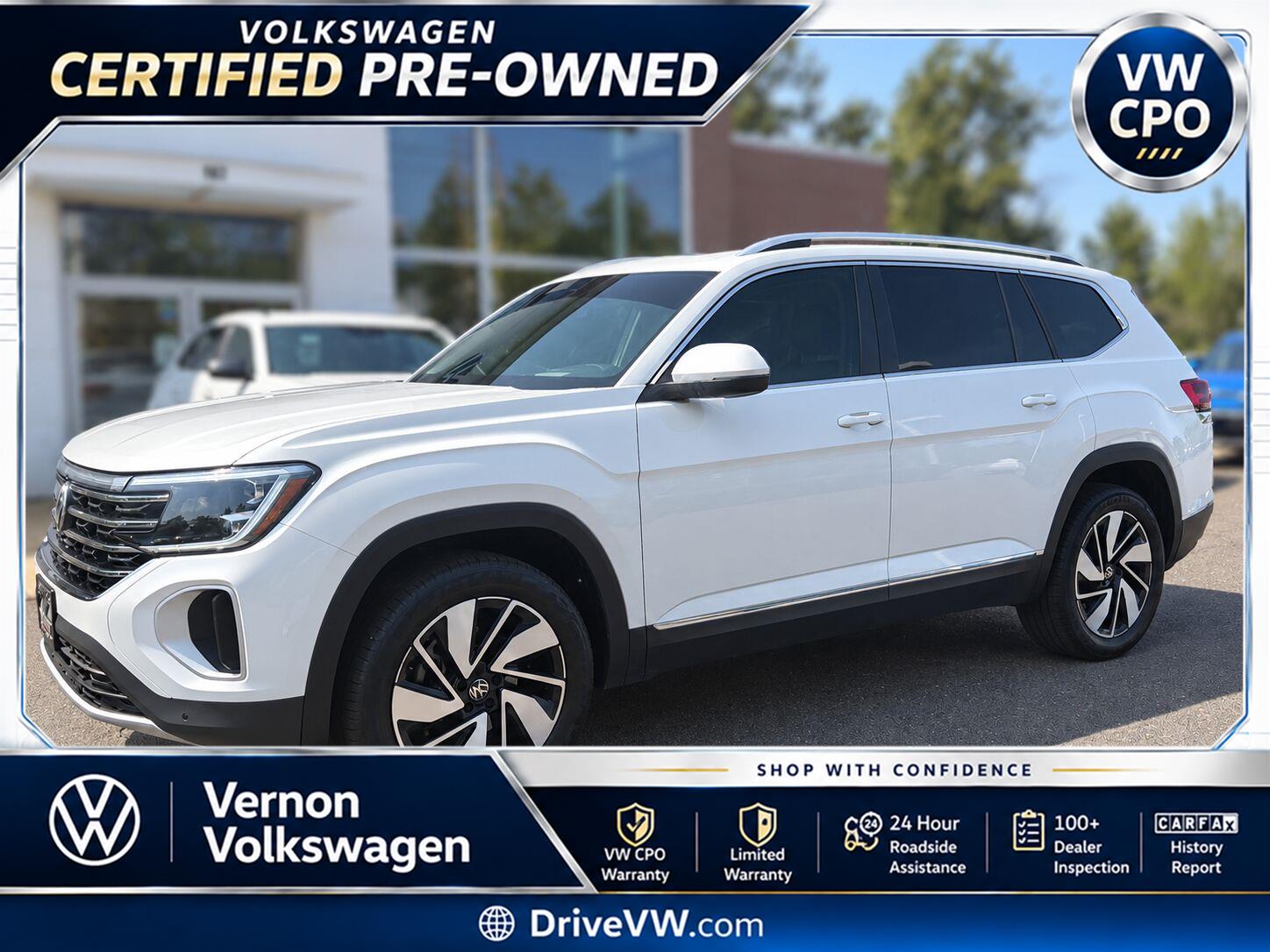 Opal White Pearl 2024 Volkswagen Atlas SUV / Crossover All-Wheel Drive Automatic