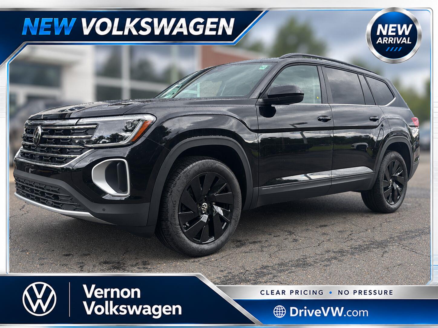 Deep Black Pearl 2026 Volkswagen Atlas SUV / Crossover All-Wheel Drive Automatic