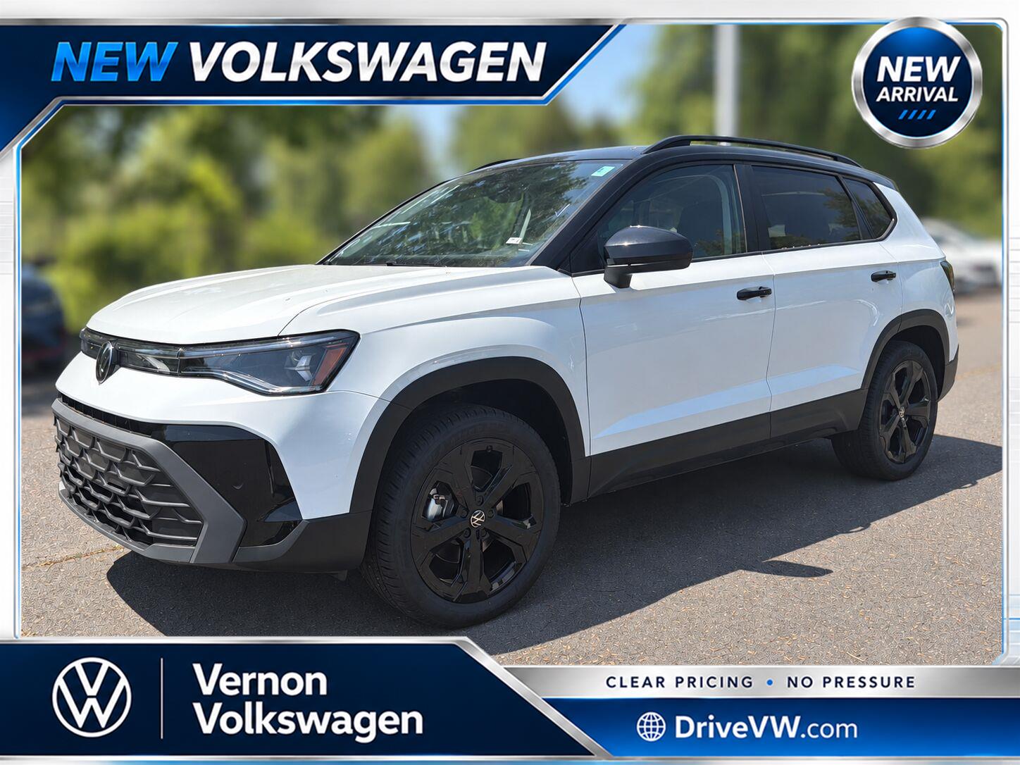 Pure White w/Deep Black Roof 2026 Volkswagen Taos SUV / Crossover All-Wheel Drive Automatic