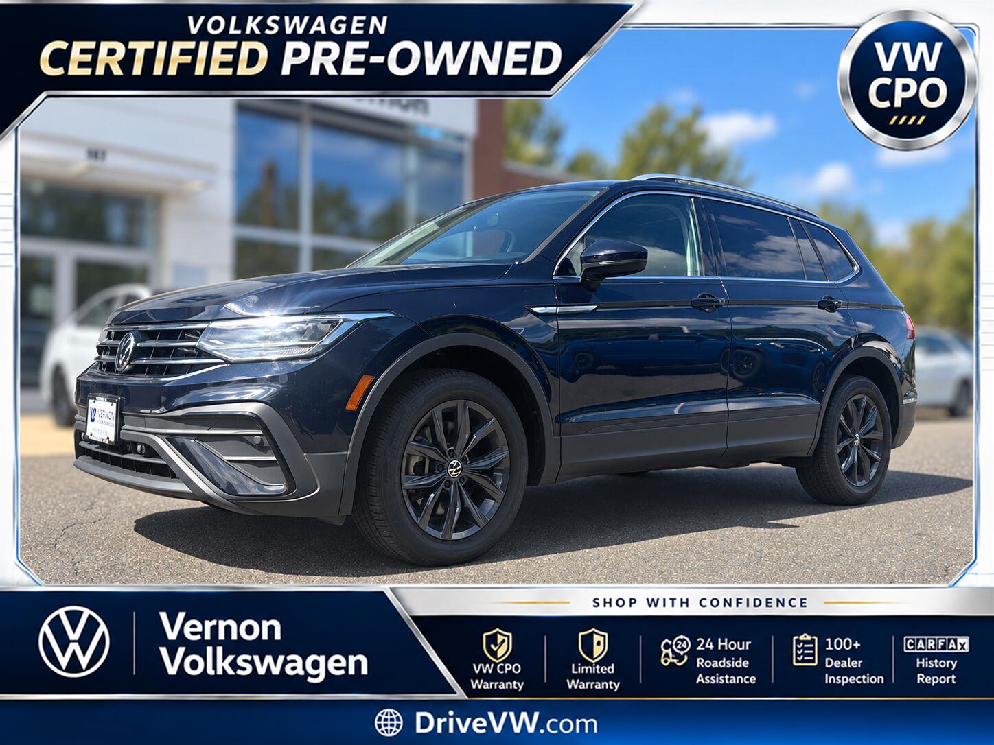 Deep Black Pearl 2024 Volkswagen Tiguan SUV / Crossover All-Wheel Drive Automatic