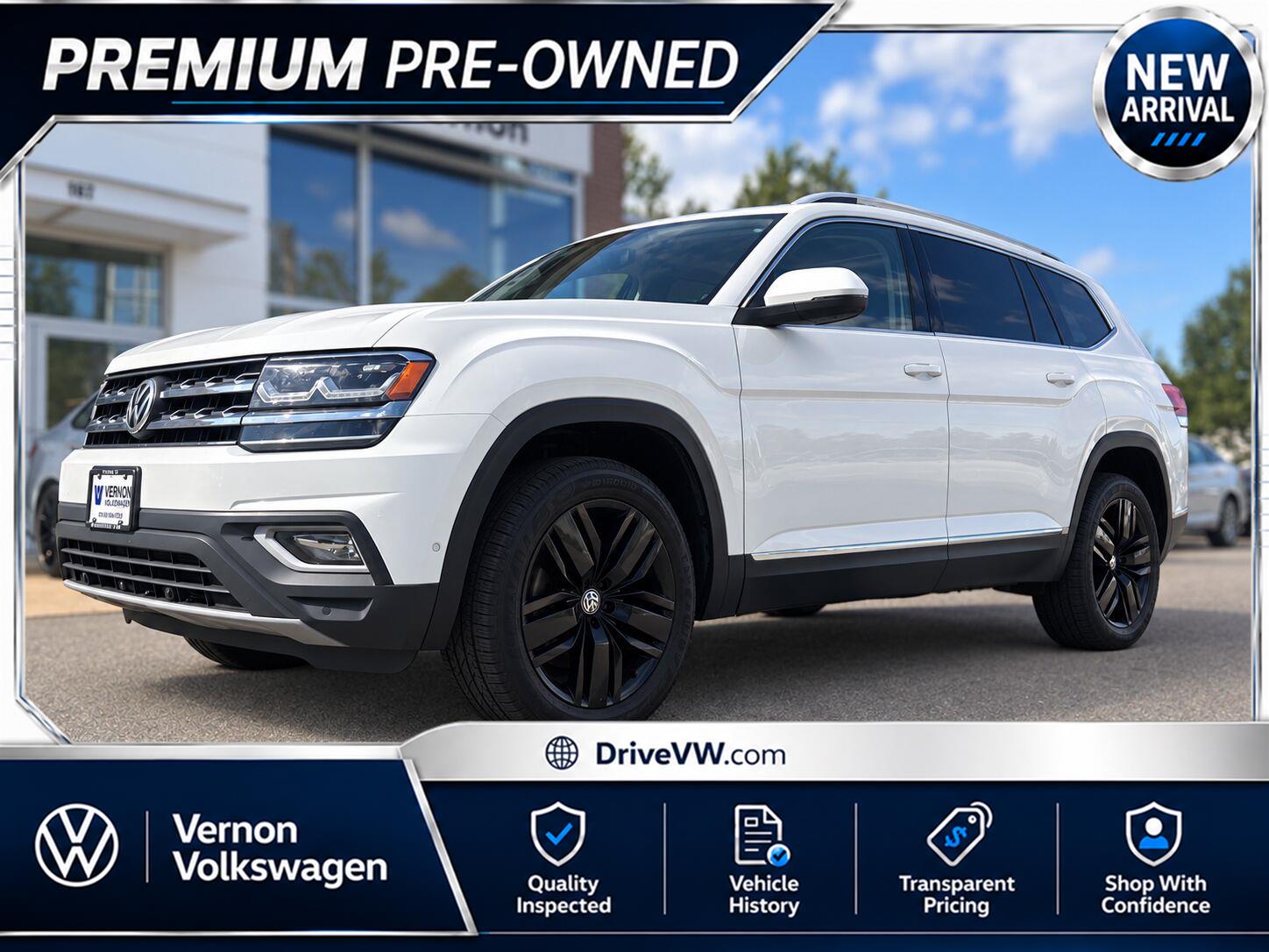 Pure White 2018 Volkswagen Atlas SUV / Crossover All-Wheel Drive Automatic