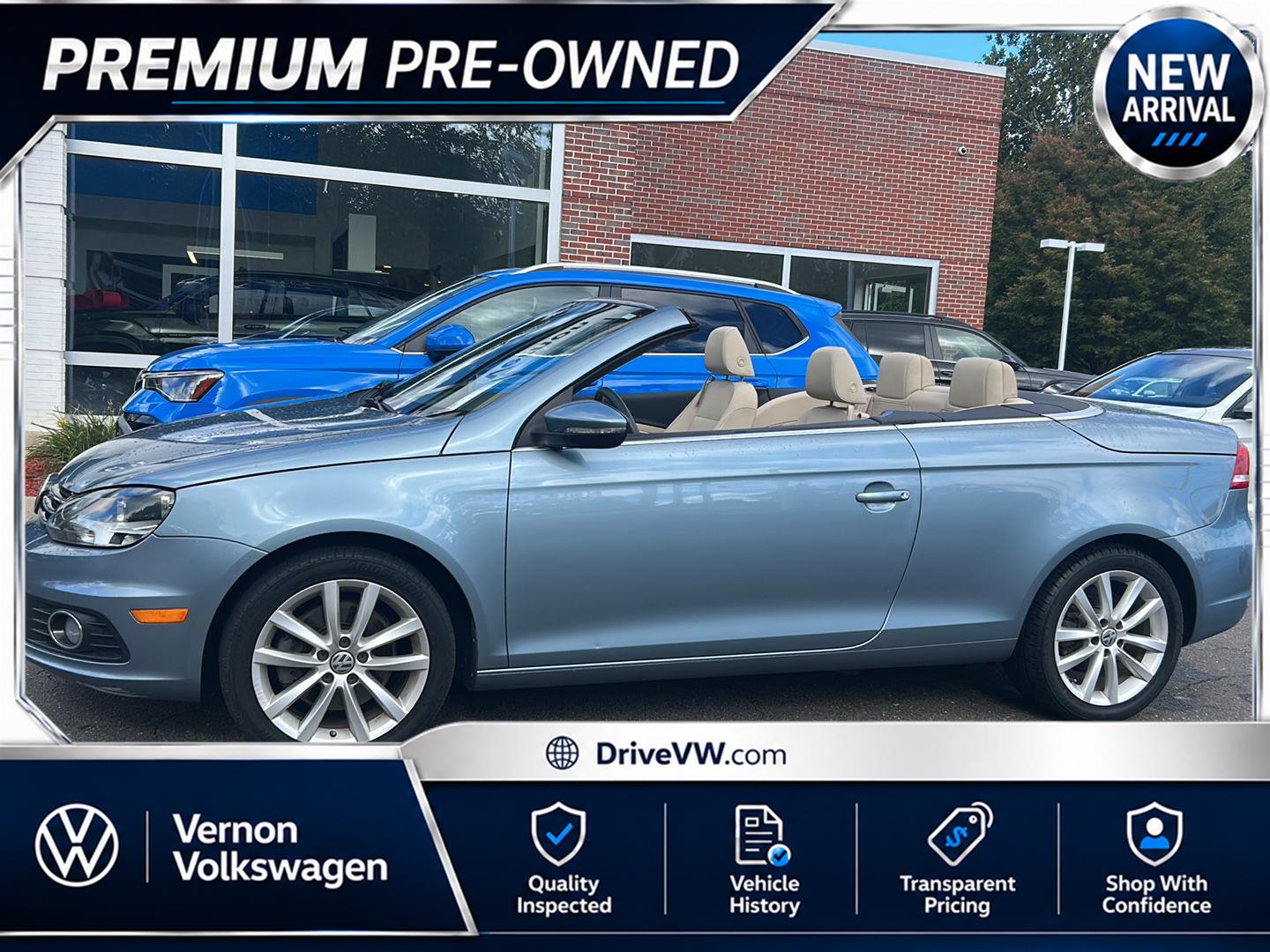 Horizon Blue Metallic 2012 Volkswagen Eos Convertible Front-Wheel Drive Automatic