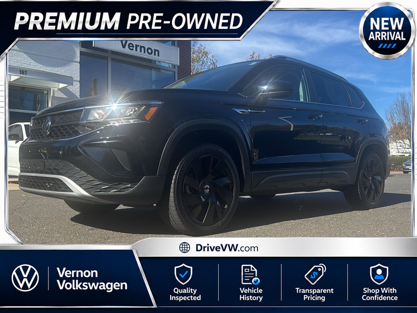 Deep Black Pearl 2024 Volkswagen Taos SUV / Crossover All-Wheel Drive Automatic