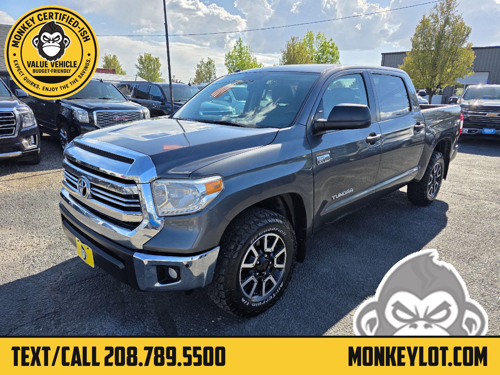 Magnetic Gray Metallic 2016 Toyota Tundra SR5 CrewMax 5.7L FFV 4WD Pickup Truck Four-Wheel Drive Automatic