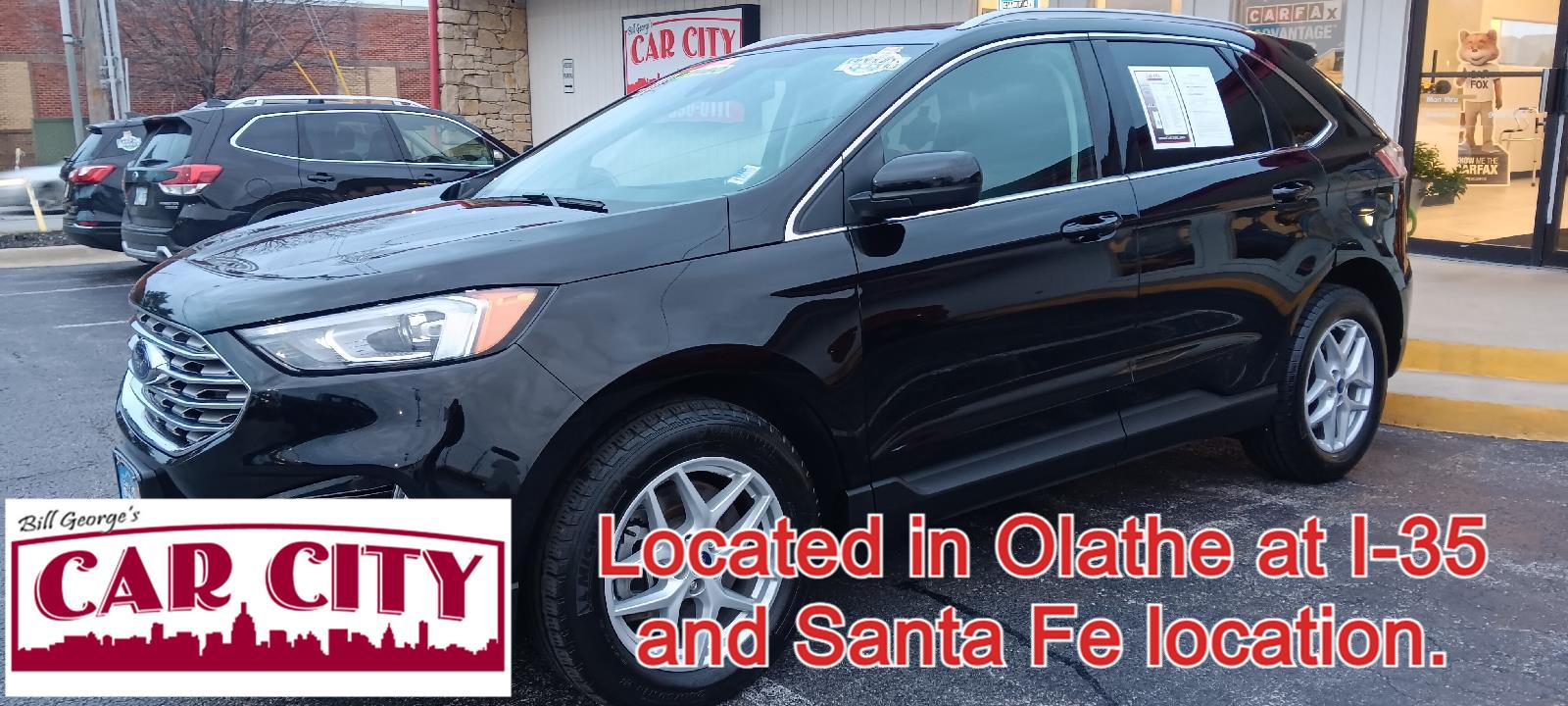 Agate Black Metallic 2021 Ford Edge SEL AWD SUV / Crossover All-Wheel Drive Automatic