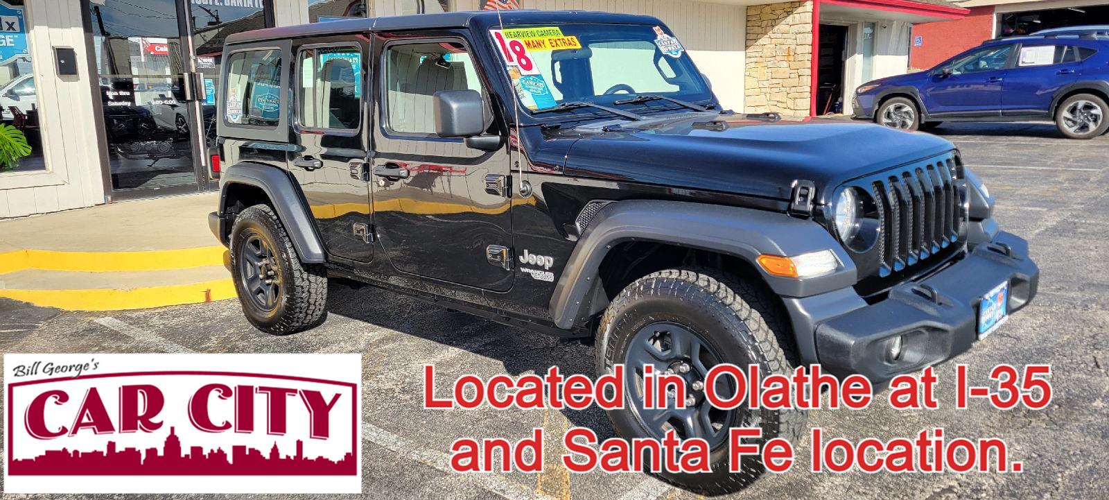 Black Clearcoat 2018 Jeep Wrangler Unlimited Sport 4WD SUV / Crossover Four-Wheel Drive Automatic