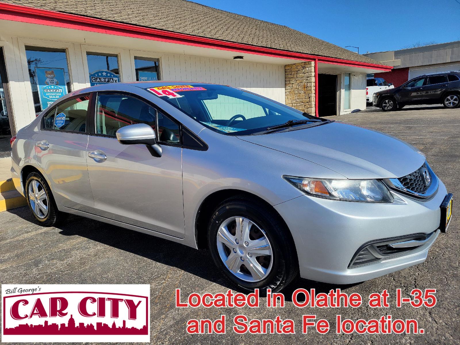 Alabaster Silver Metallic 2014 Honda Civic LX Sedan Front-Wheel Drive Automatic