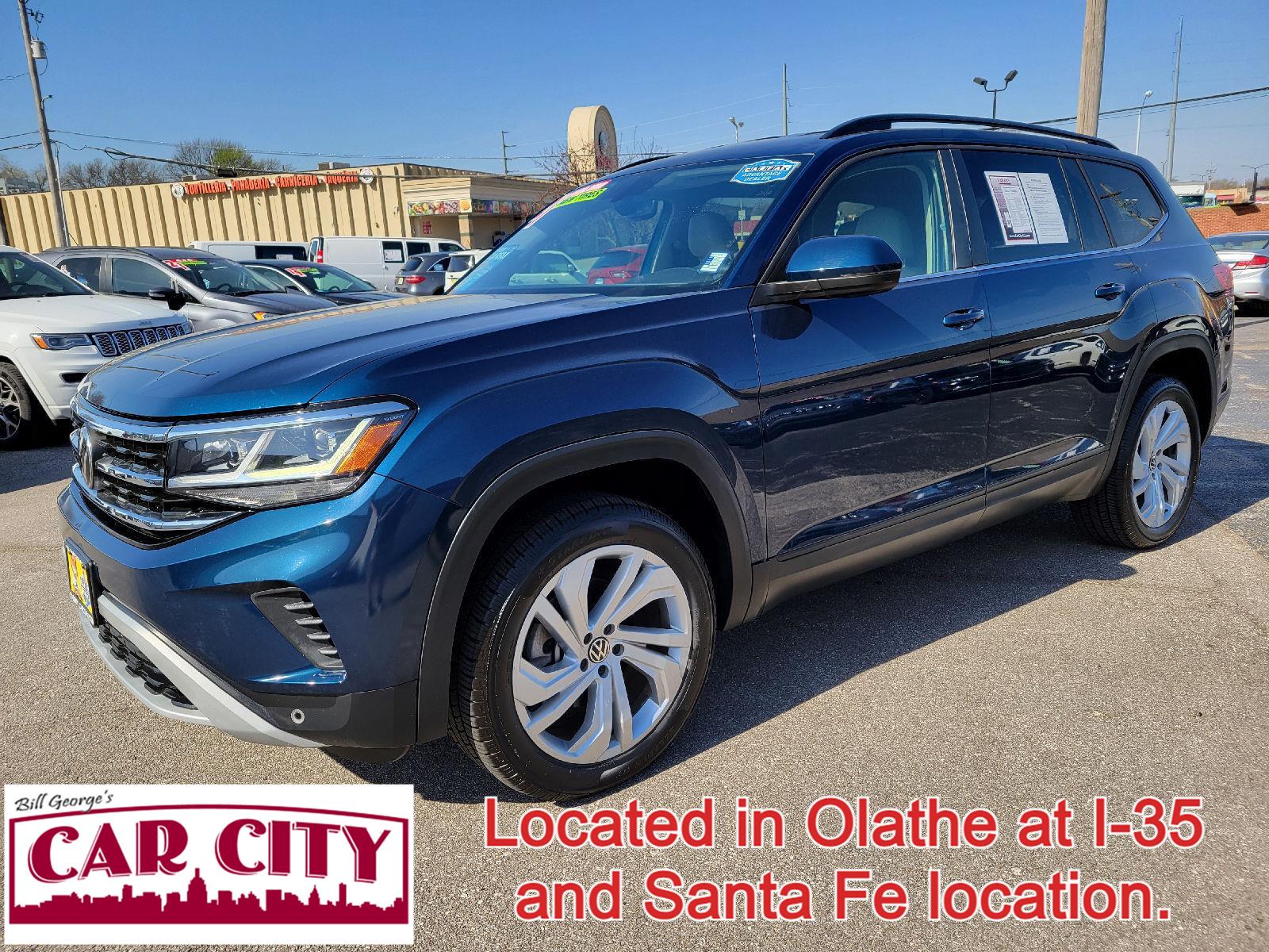 Pacific Blue Metallic 2021 Volkswagen Atlas V6 SE 4Motion with Technology SUV / Crossover All-Wheel Drive Automatic