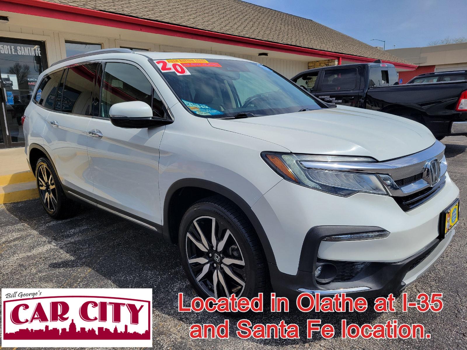 Platinum White Pearl 2020 Honda Pilot Touring AWD SUV / Crossover All-Wheel Drive Automatic