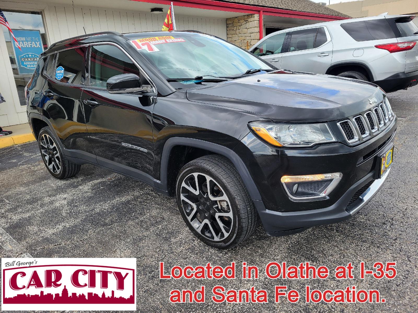 Diamond Black Crystal Pearlcoa 2017 Jeep Compass SUV / Crossover Four-Wheel Drive Automatic