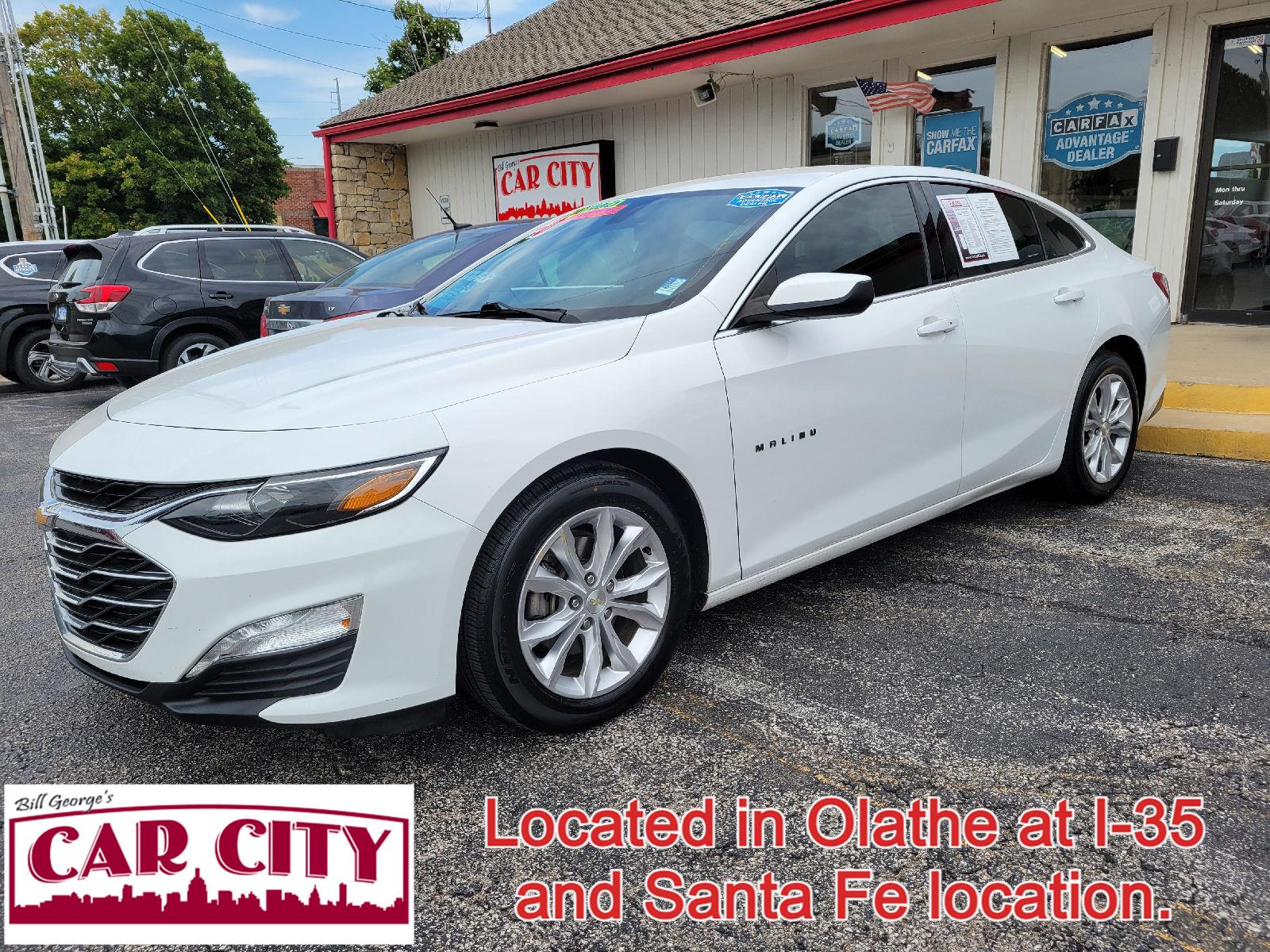 Summit White 2020 Chevrolet Malibu Sedan Front-Wheel Drive Automatic