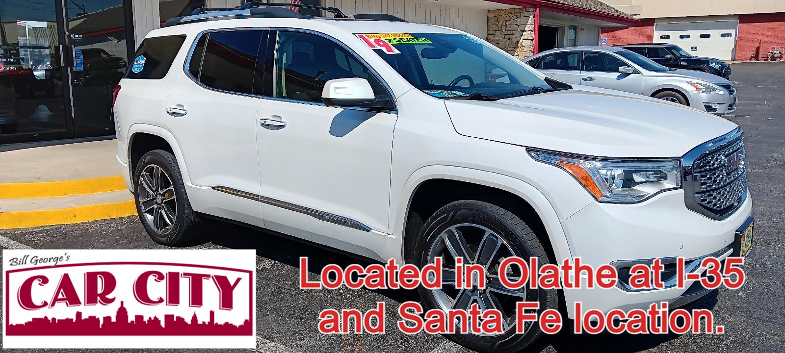 Summit White 2019 GMC Acadia Denali AWD SUV / Crossover Four-Wheel Drive Automatic