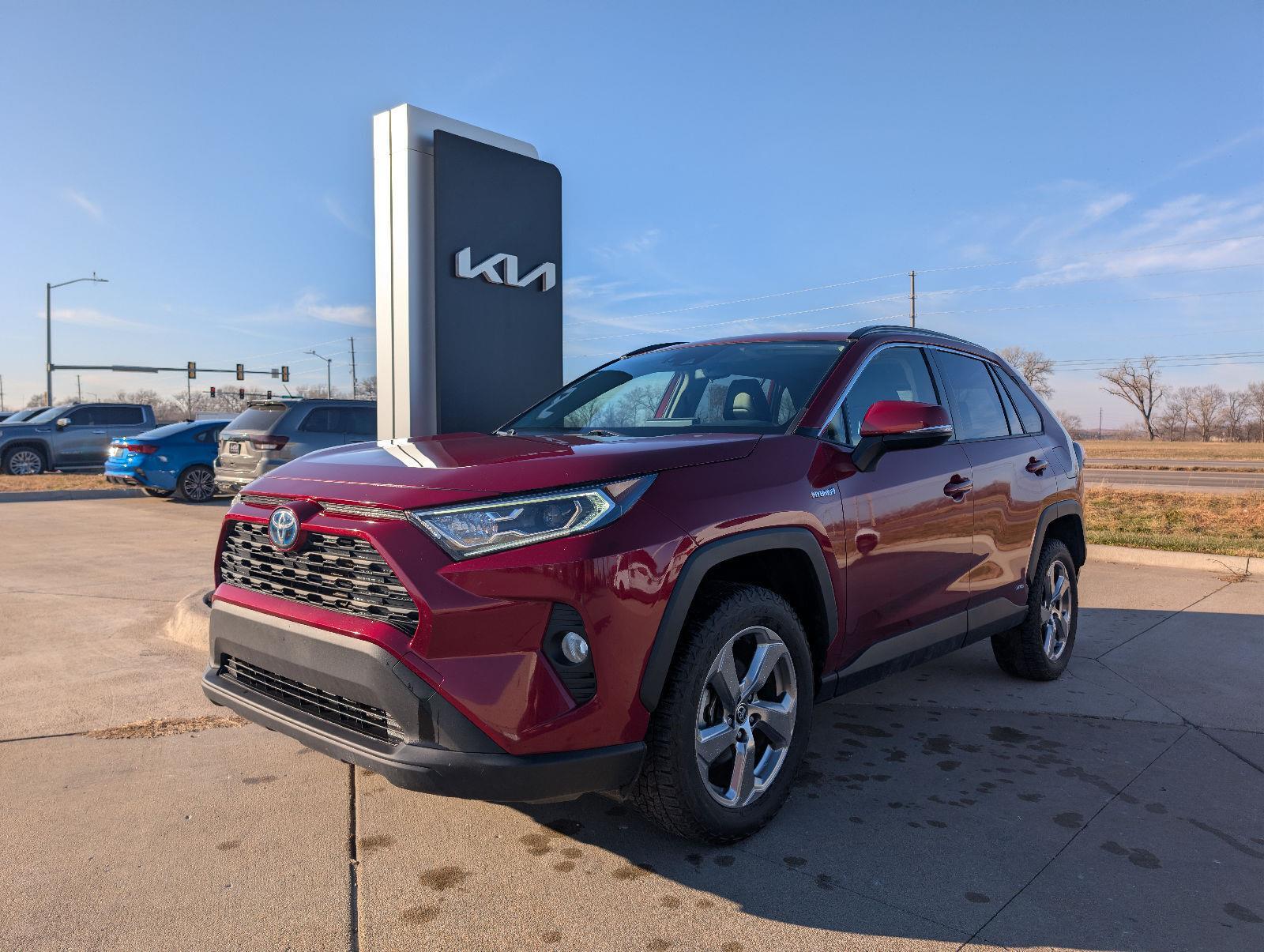 Red (Ruby Flare Pearl) 2021 Toyota RAV4 Hybrid XLE Premium AWD SUV / Crossover All-Wheel Drive Continuously Variable Transmission