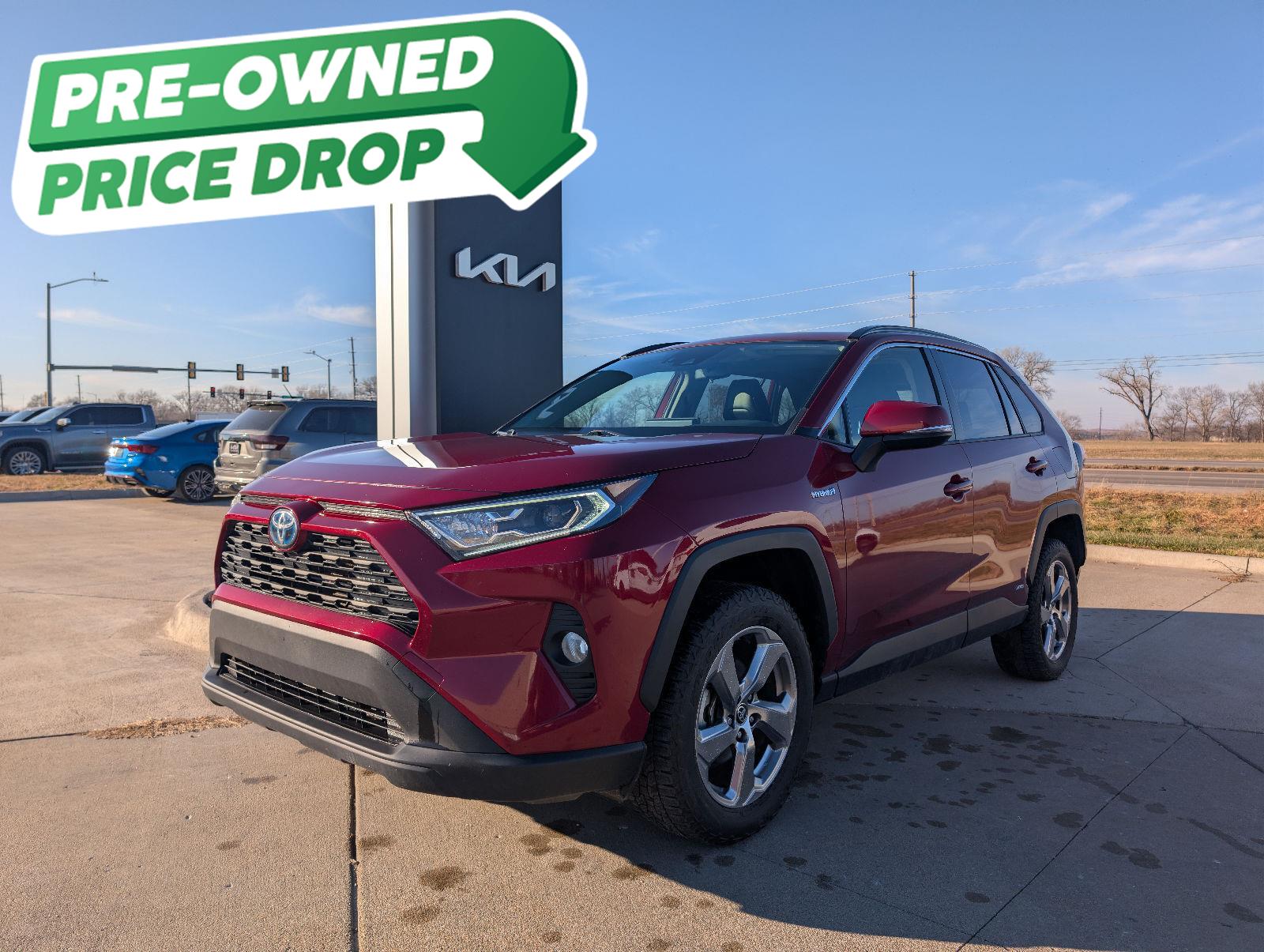 Red (Ruby Flare Pearl) 2021 Toyota RAV4 Hybrid XLE Premium AWD SUV / Crossover All-Wheel Drive Continuously Variable Transmission