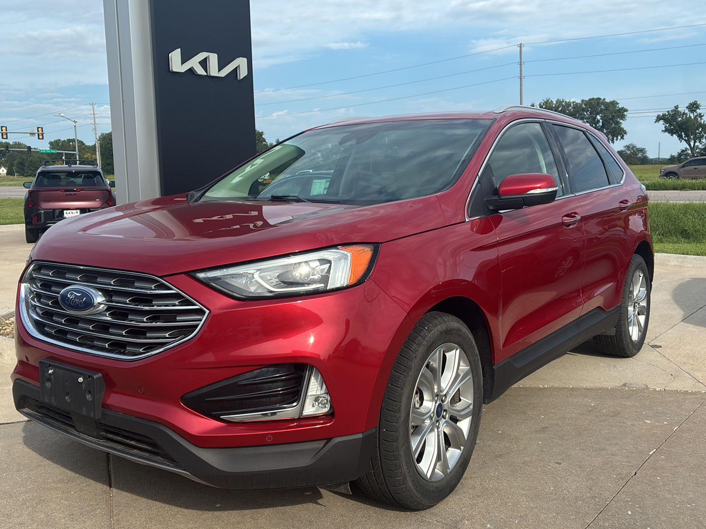 Rapid Red Metallic Tinted Clearcoat 2020 Ford Edge SUV / Crossover All-Wheel Drive 8-Speed Automatic