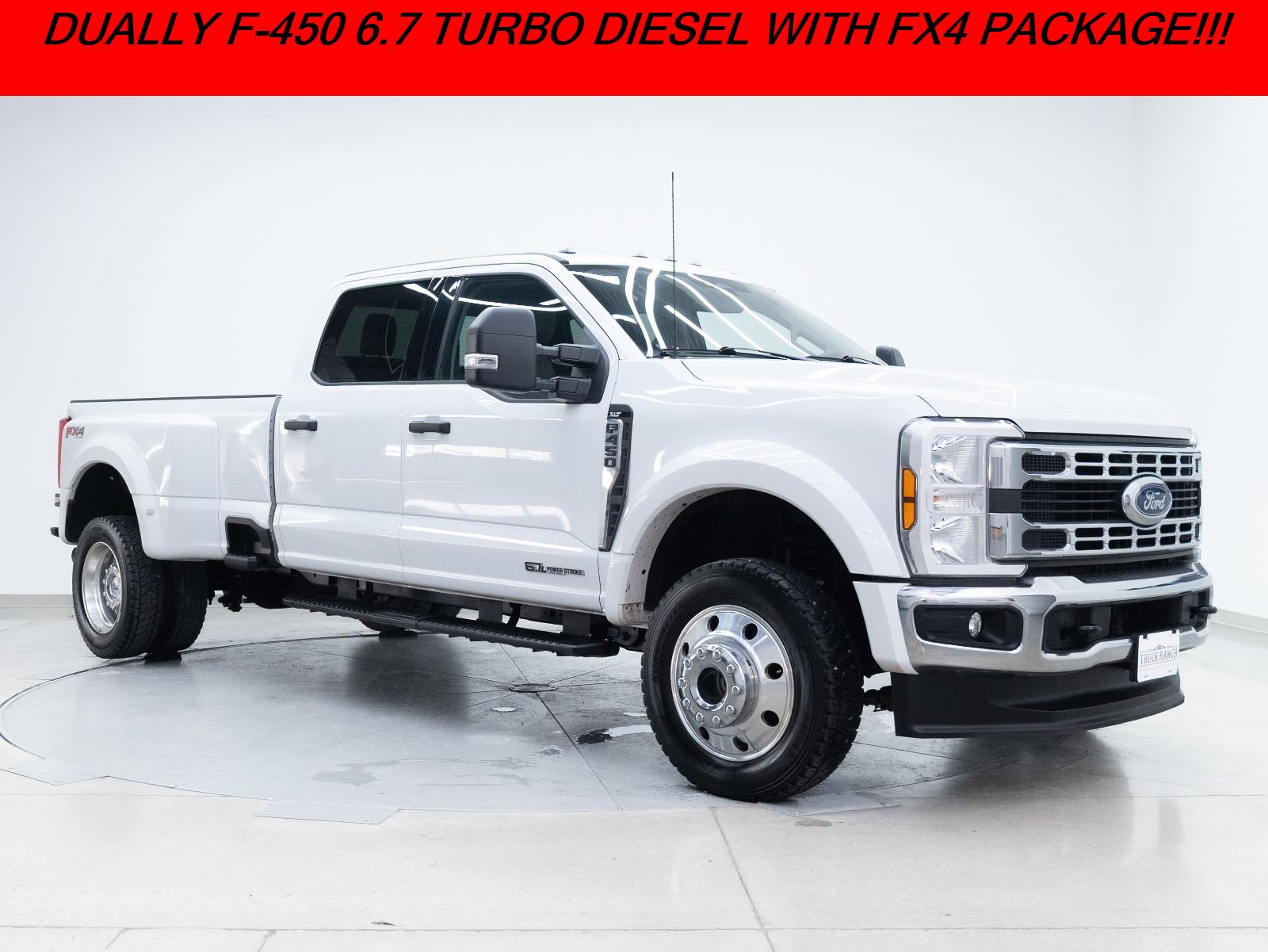Oxford White 2024 Ford F-450 Super Duty XLT Crew Cab LB DRW 4WD Pickup Truck Four-Wheel Drive Automatic