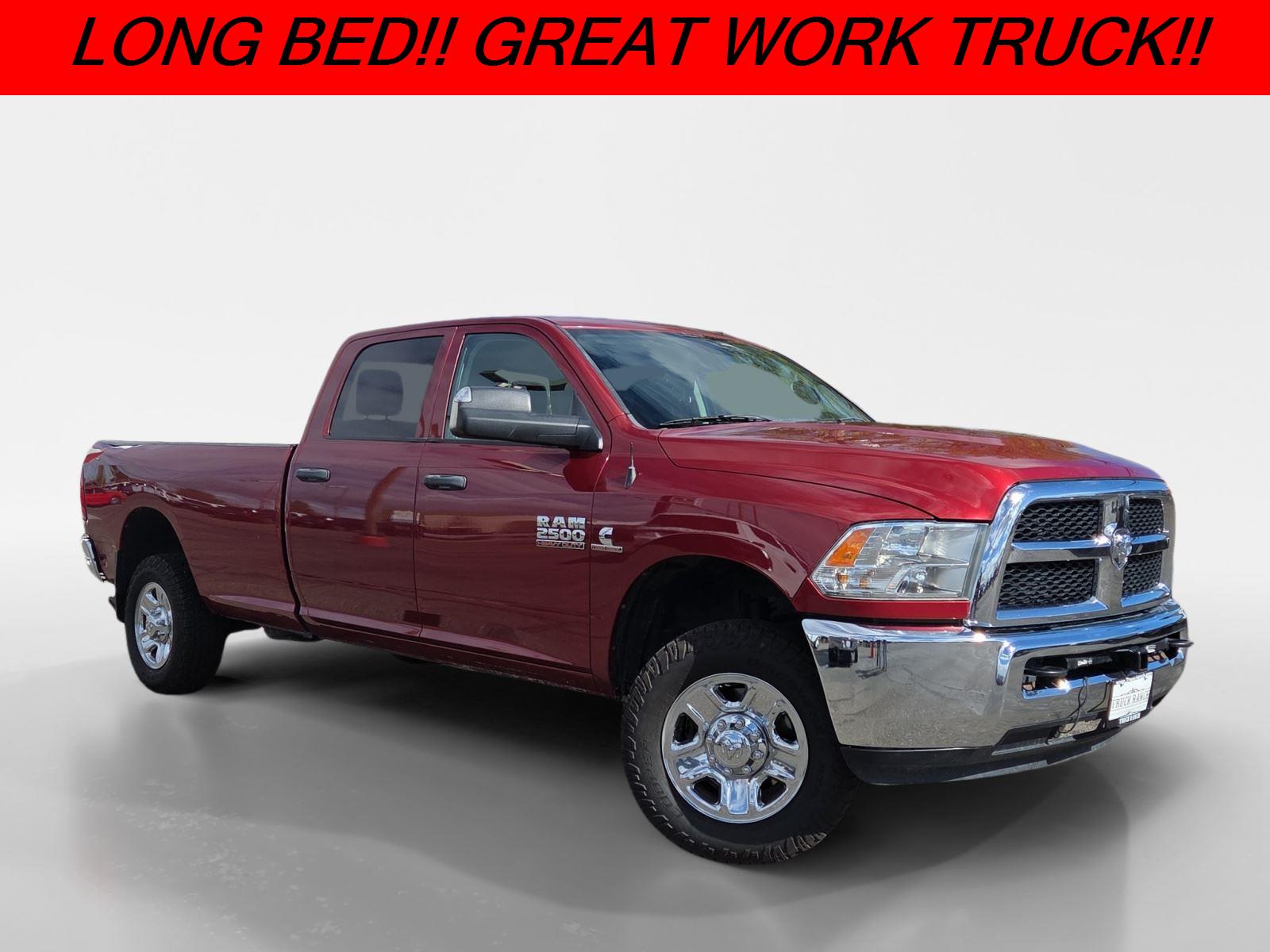 Deep Cherry Red Crystal Pearlcoat 2015 RAM 2500 Tradesman Crew Cab LB 4WD Pickup Truck Four-Wheel Drive 6-Speed Automatic