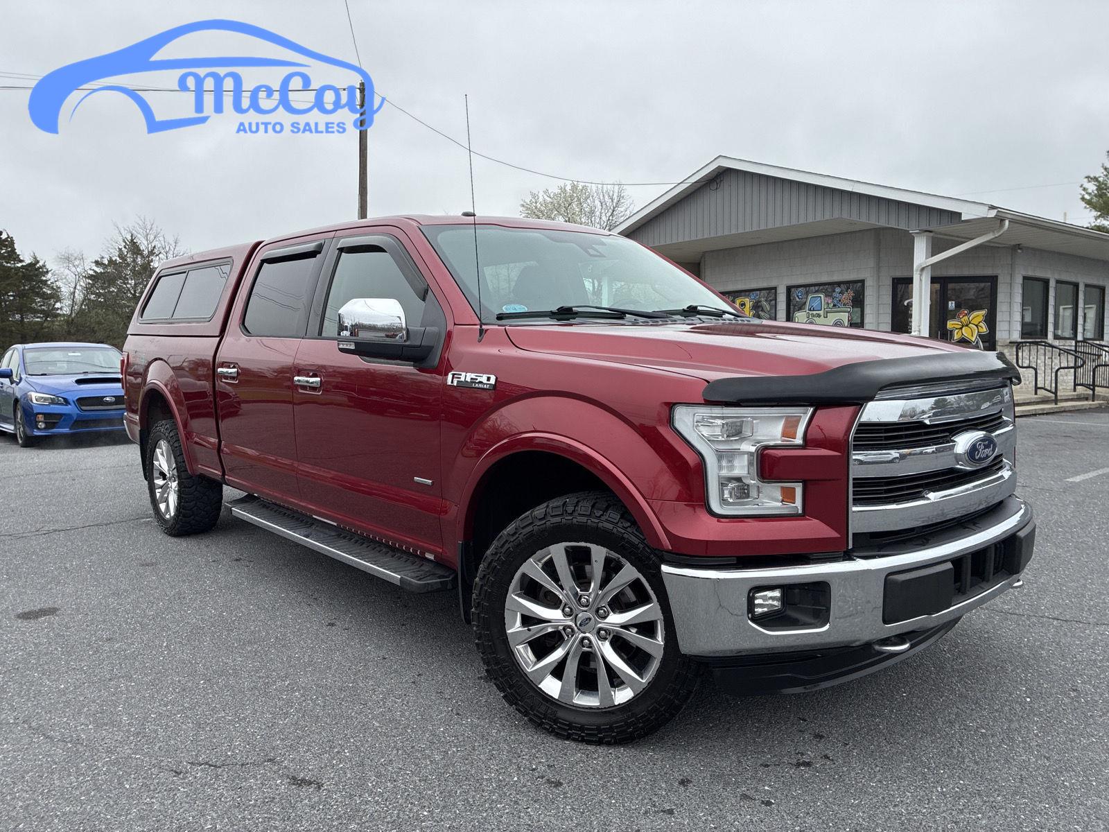 Race Red 2015 Ford F-150 Lariat SuperCrew LB 4WD Pickup Truck Four-Wheel Drive 6-Speed Automatic
