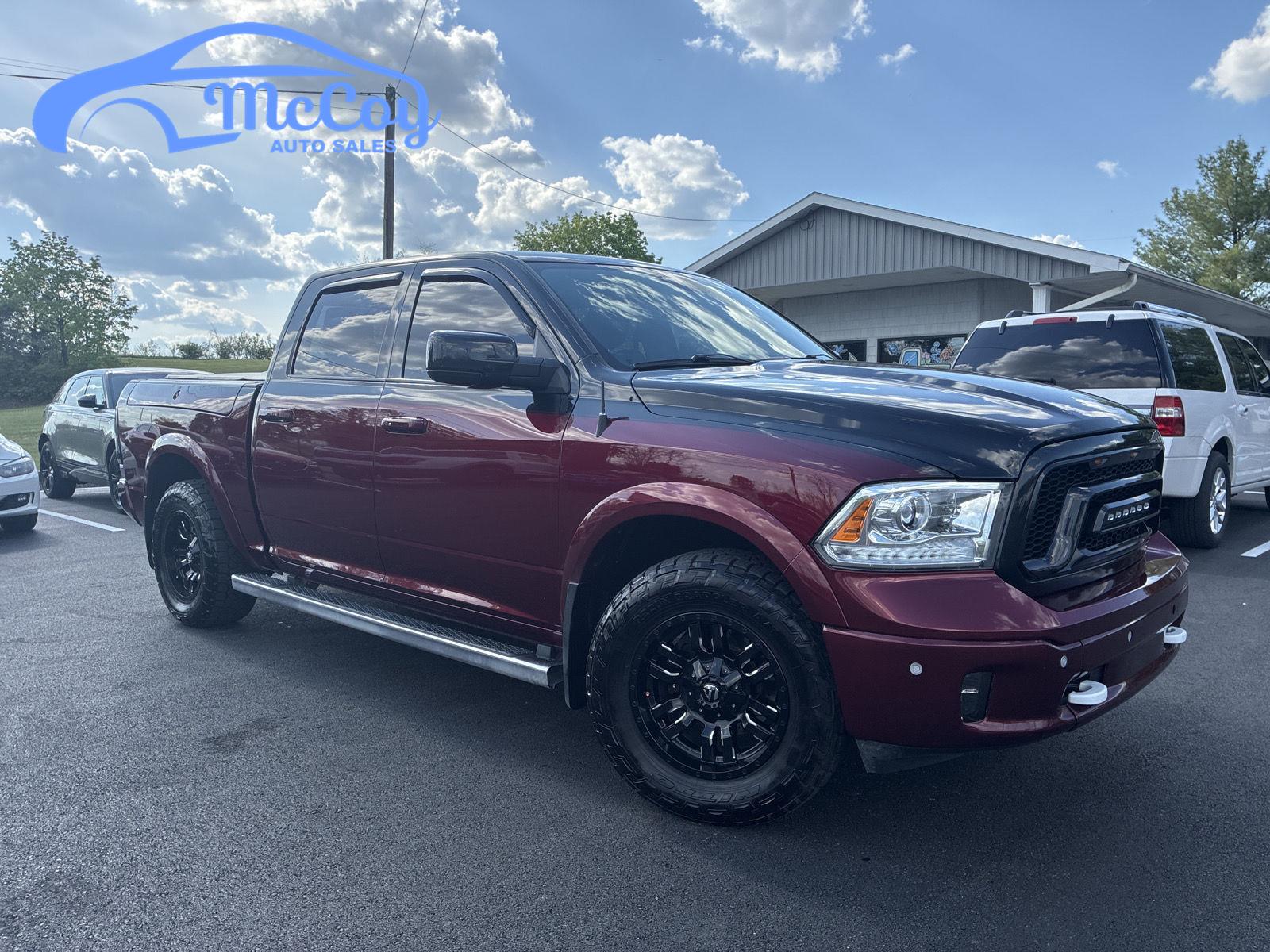 Delmonico Red Pearlcoat 2017 RAM 1500 Laramie Limited Crew Cab 4WD Pickup Truck Four-Wheel Drive 8-Speed Automatic