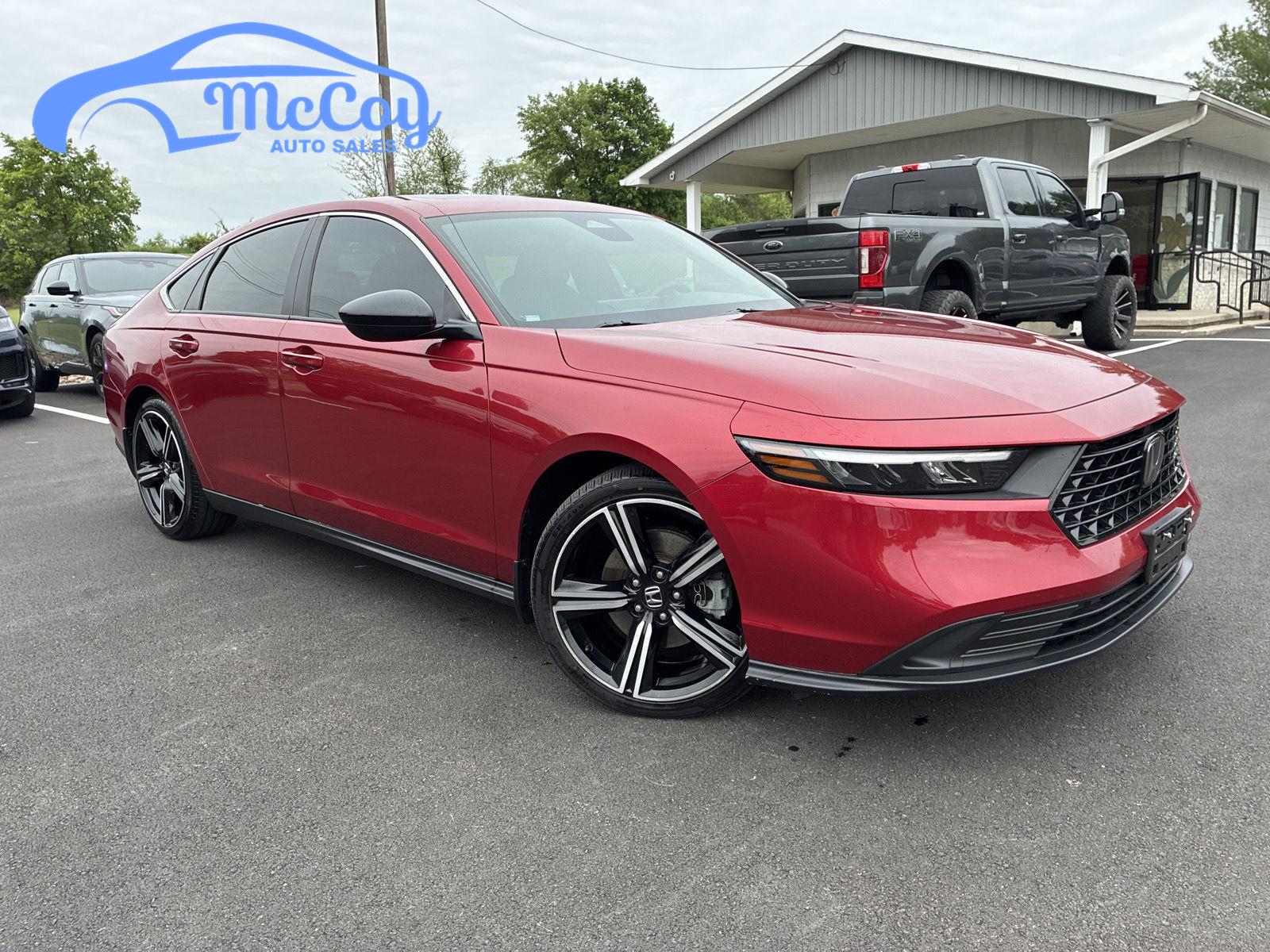 Radiant Red Metallic 2023 Honda Accord Hybrid Sport FWD Sedan Front-Wheel Drive Continuously Variable Transmission