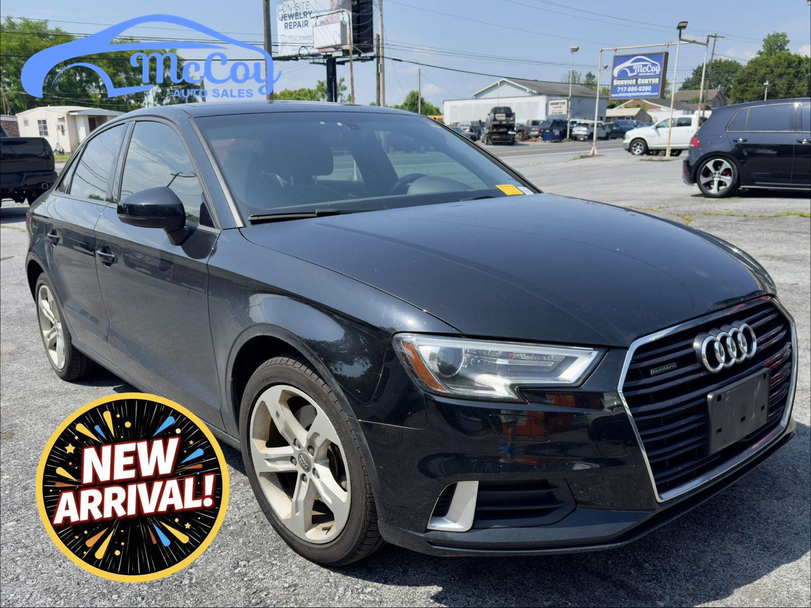 Brilliant Black 2018 Audi A3 Sedan All-Wheel Drive Automatic