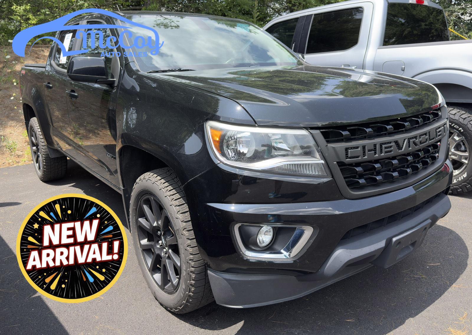 Black 2019 Chevrolet Colorado Pickup Truck Four-Wheel Drive 8-Speed Automatic
