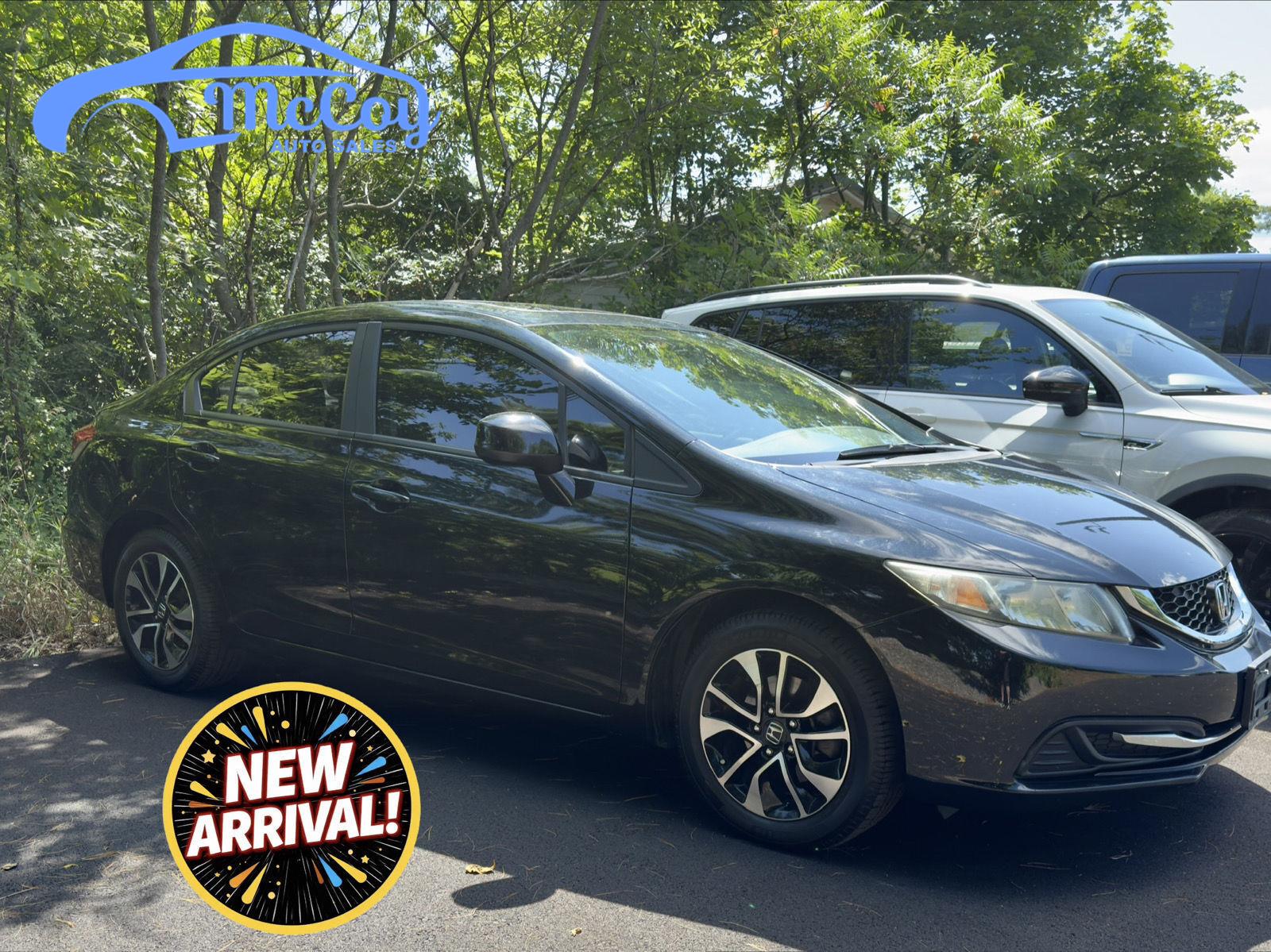 Crystal Black Pearl 2013 Honda Civic Sedan Front-Wheel Drive Automatic