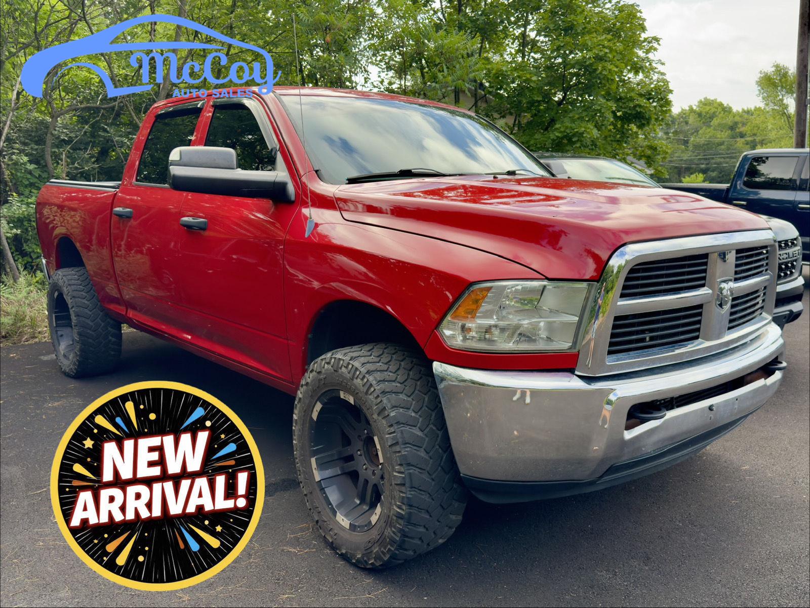 Flame Red 2012 RAM 2500 Pickup Truck Four-Wheel Drive 6-Speed Manual Overdrive