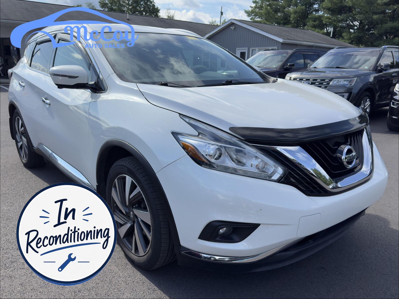 Pearl White 2016 Nissan Murano SUV / Crossover All-Wheel Drive Continuously Variable Transmission