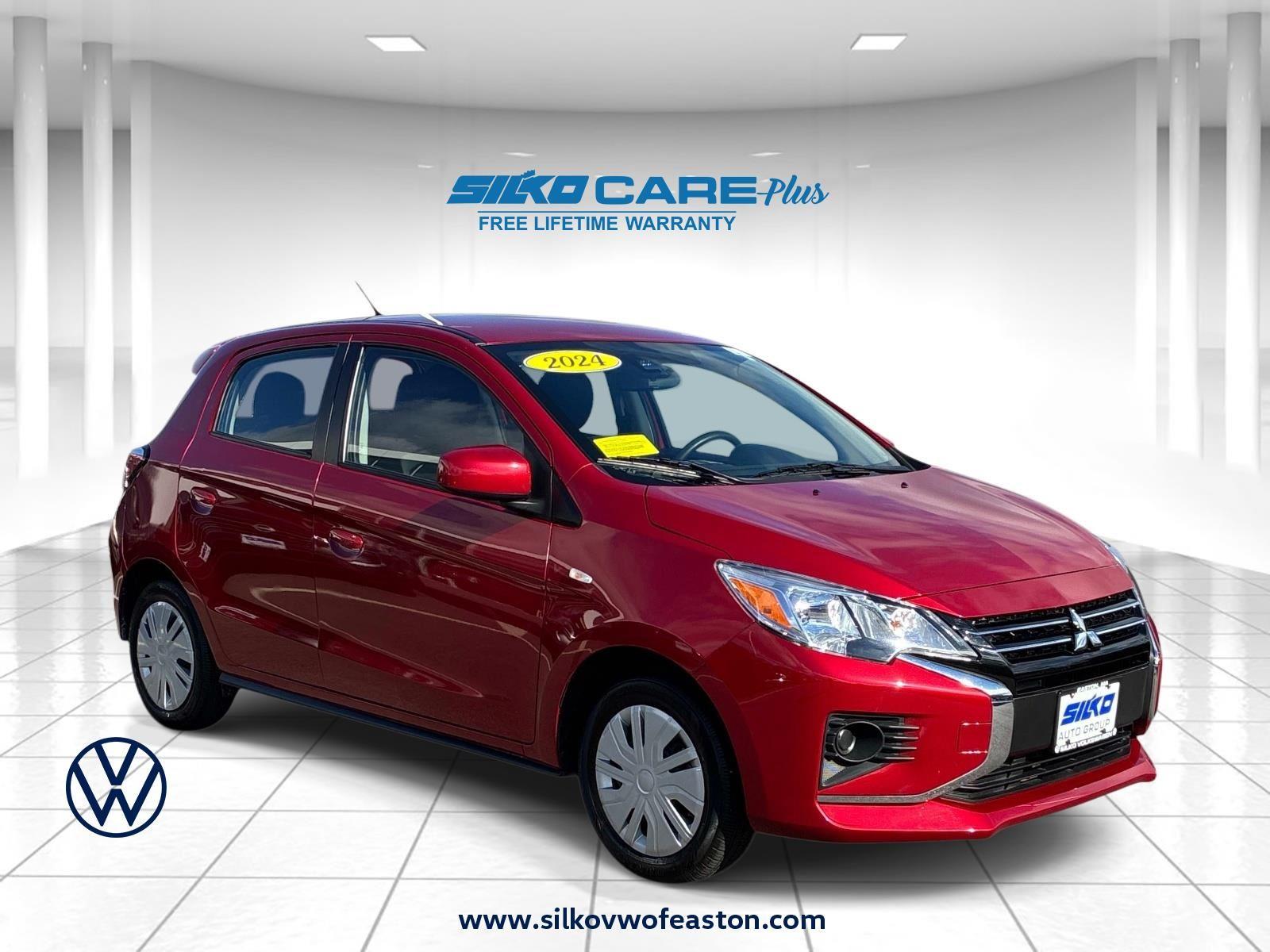 Infrared Metallic 2024 Mitsubishi Mirage ES FWD Hatchback Front-Wheel Drive Continuously Variable Transmission