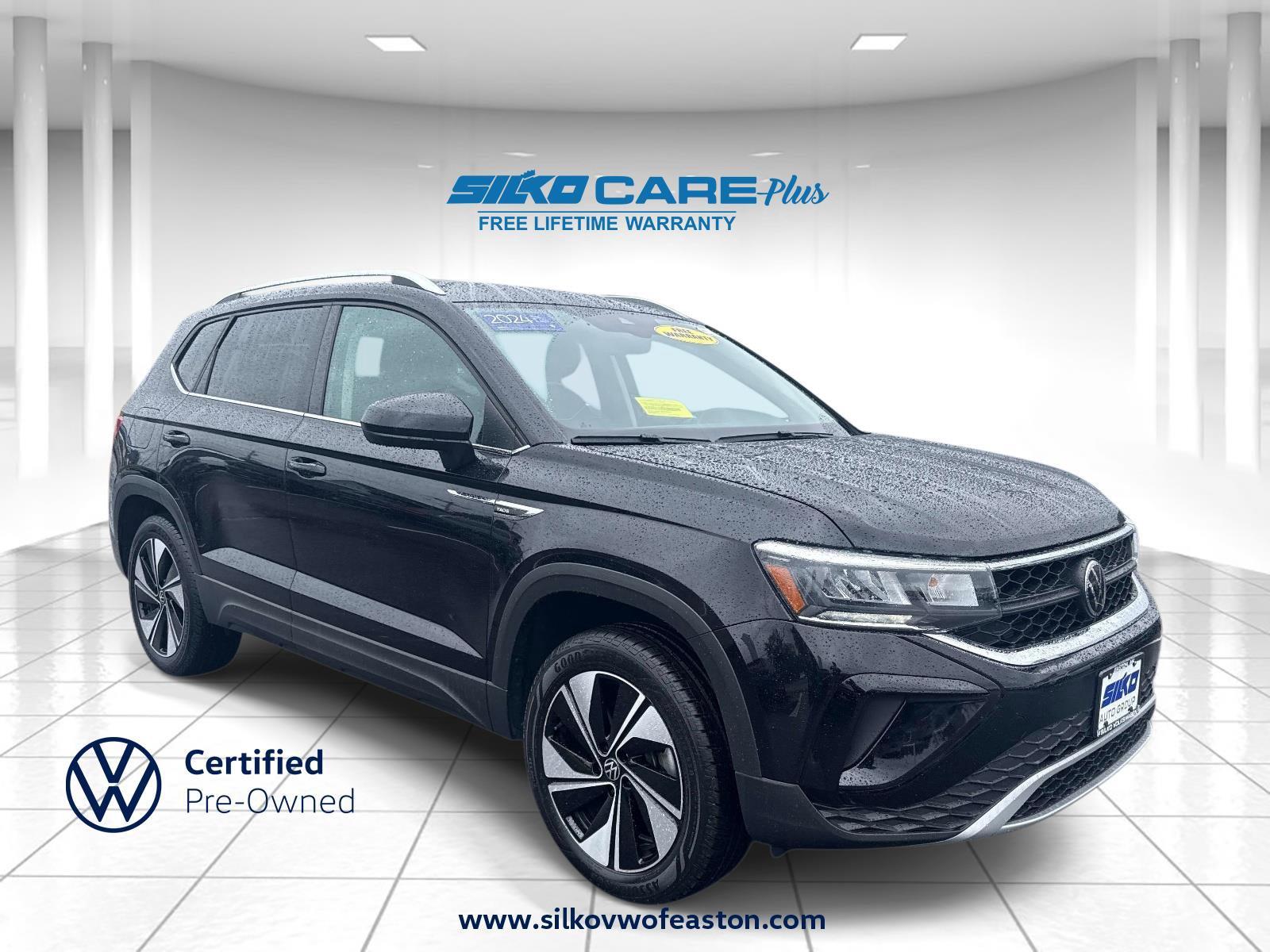 Deep Black Pearl 2024 Volkswagen Taos SUV / Crossover All-Wheel Drive Automatic