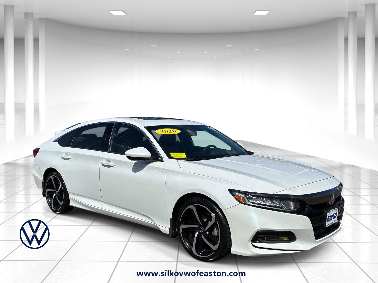 Platinum White Pearl 2020 Honda Accord Sedan Front-Wheel Drive Automatic