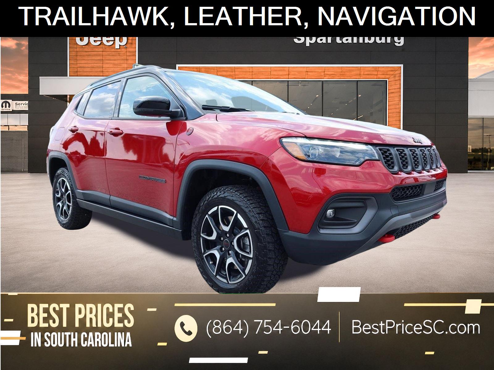 Red Hot Pearlcoat 2025 Jeep Compass SUV / Crossover Four-Wheel Drive 8-Speed Automatic