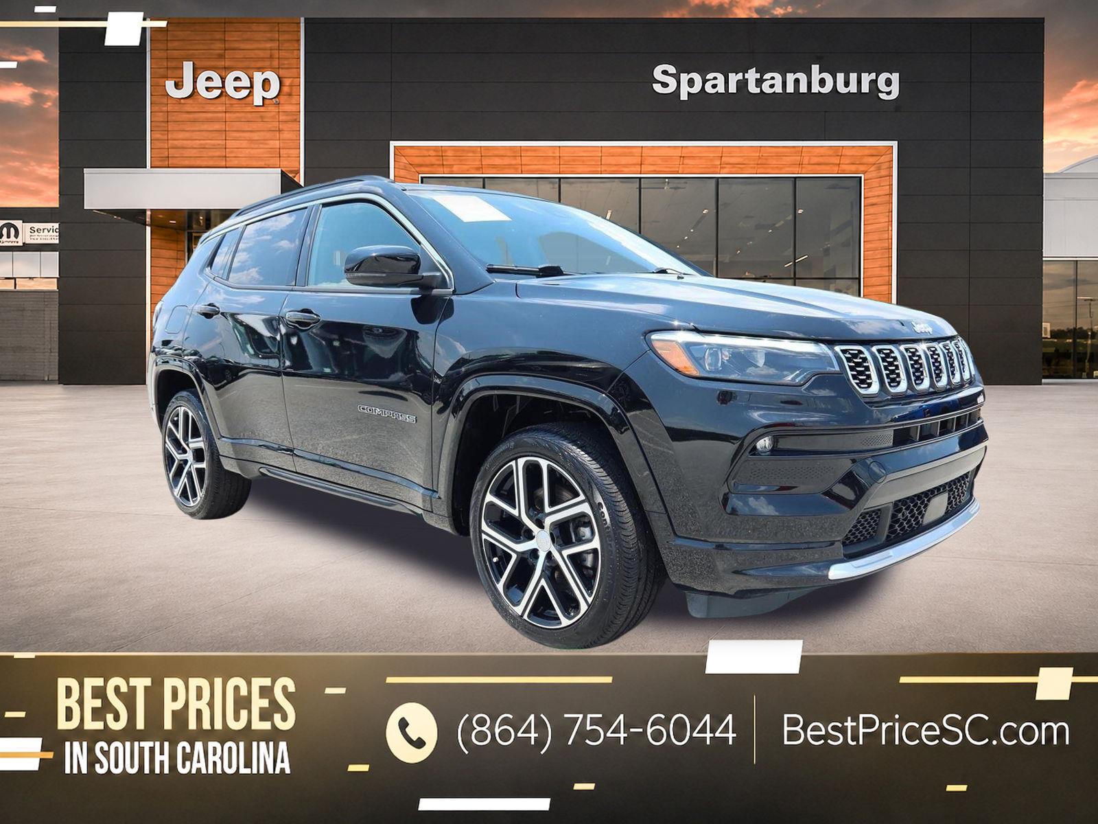 Diamond Black Crystal Pearlcoat 2024 Jeep Compass SUV / Crossover Four-Wheel Drive 8-Speed Automatic