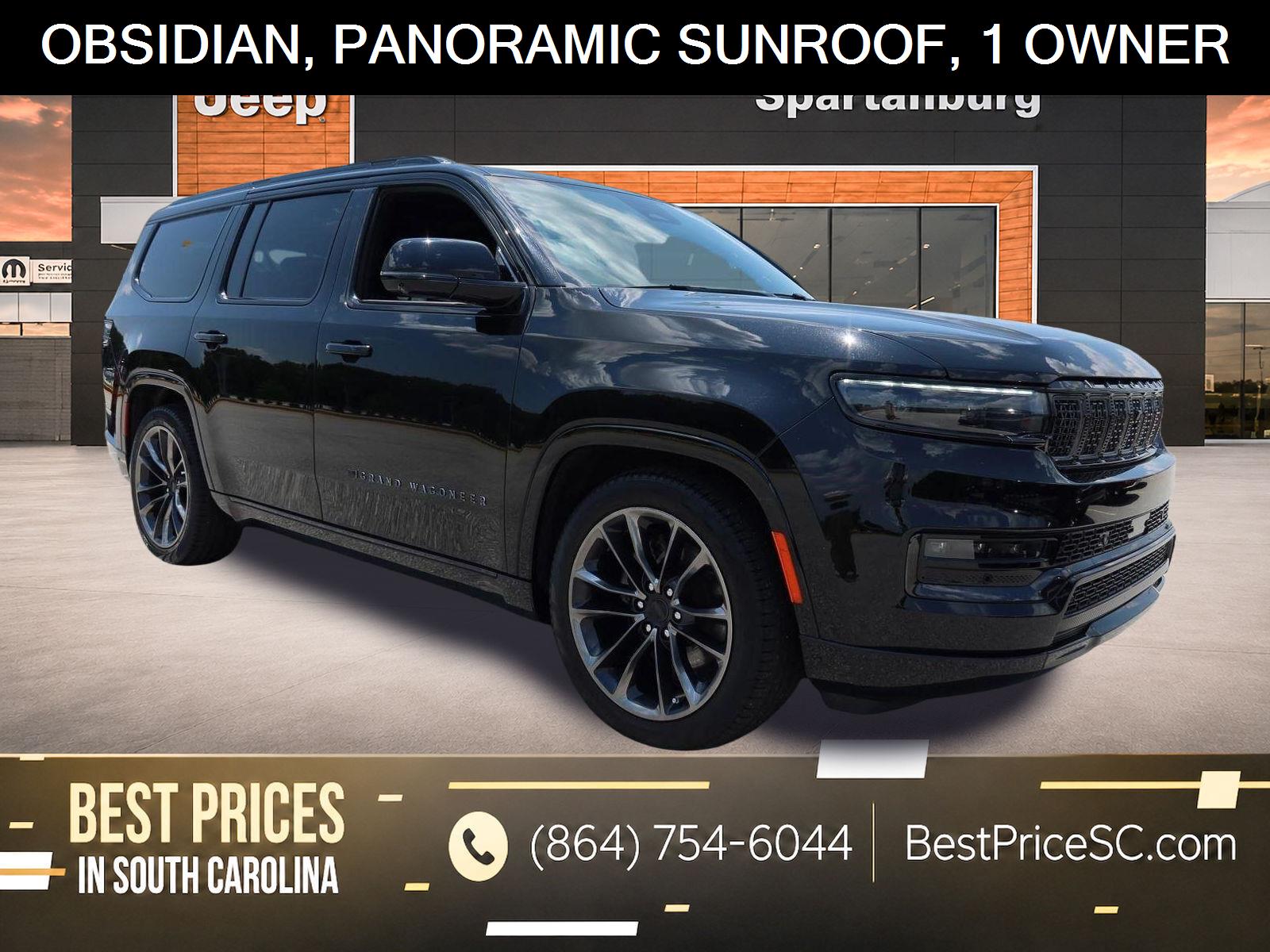 Diamond Black Crystal Pearlcoat 2025 Jeep Grand Wagoneer SUV / Crossover Four-Wheel Drive 8-Speed Automatic