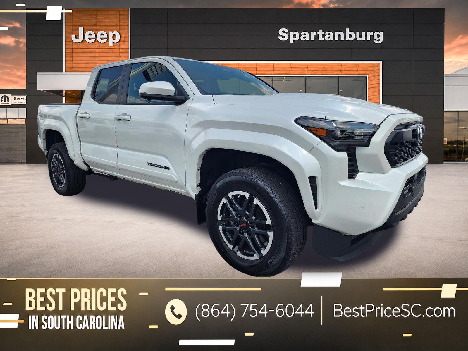White (Wind Chill Pearl) 2024 Toyota Tacoma Pickup Truck Four-Wheel Drive Manual