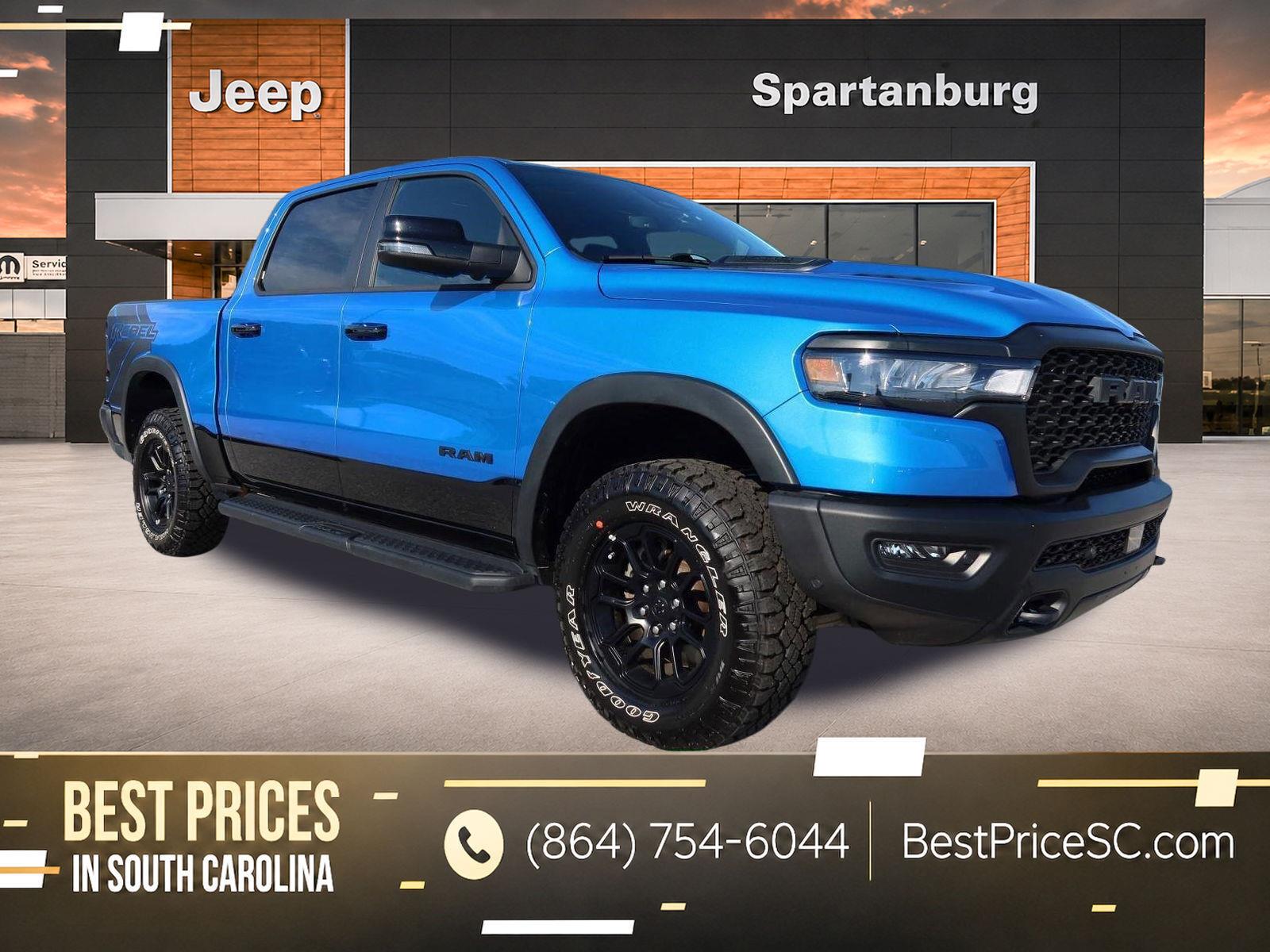 Hydro Blue Pearlcoat 2026 RAM 1500 Pickup Truck Four-Wheel Drive 8-Speed Automatic