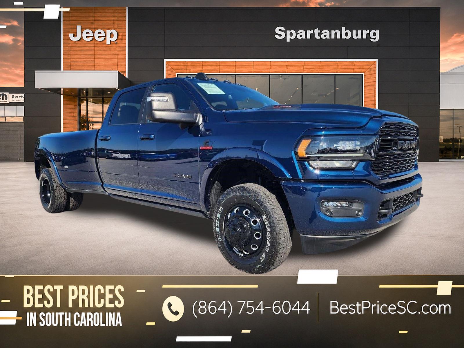 Patriot Blue Pearlcoat 2024 RAM 3500 Pickup Truck Four-Wheel Drive 6-Speed Automatic