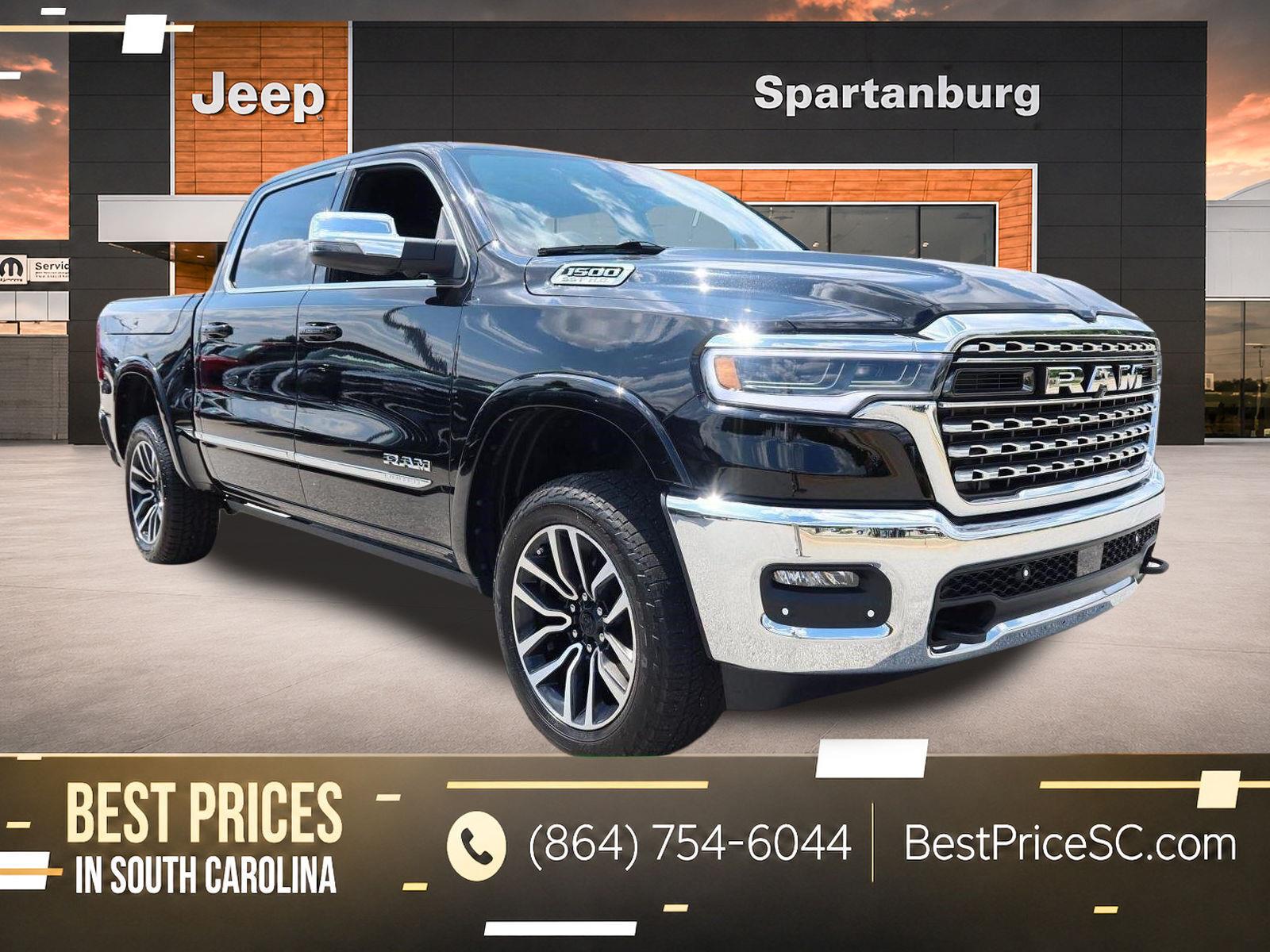 Diamond Black Crystal Pearlcoat 2025 RAM 1500 Pickup Truck Four-Wheel Drive 8-Speed Automatic