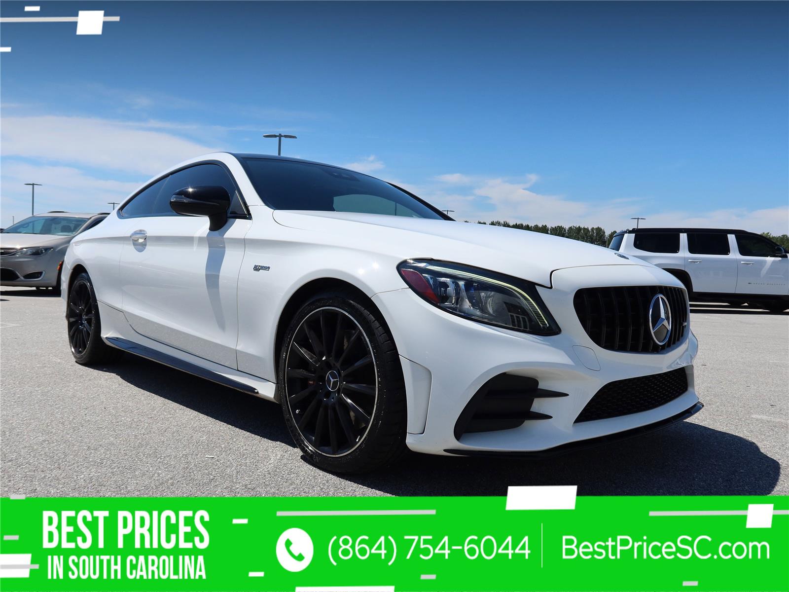 Polar White 2020 Mercedes-Benz C-Class AMG C 43 Coupe 4MATIC Coupe All-Wheel Drive Automatic