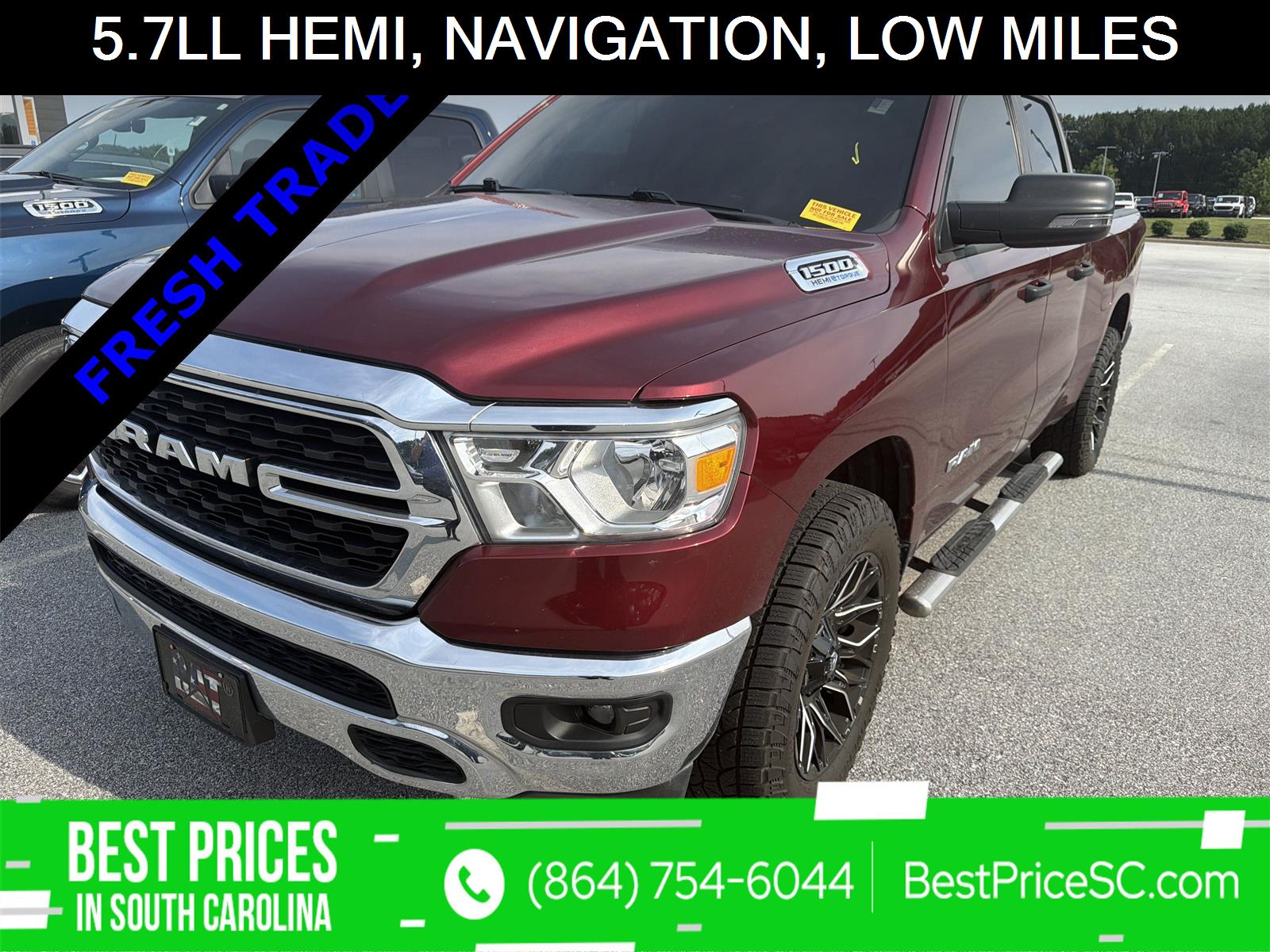 Delmonico Red Pearlcoat 2023 RAM 1500 Pickup Truck Four-Wheel Drive 8-Speed Automatic