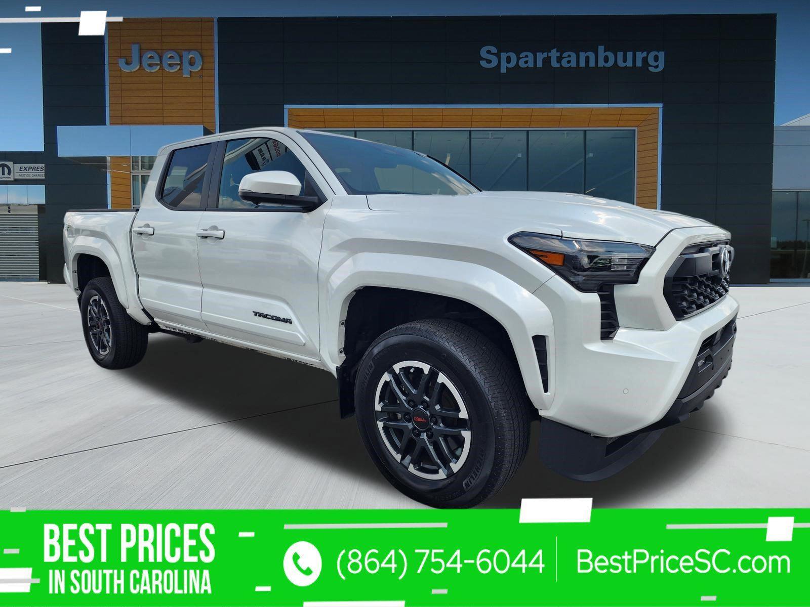 White (Wind Chill Pearl) 2024 Toyota Tacoma Pickup Truck Four-Wheel Drive Manual