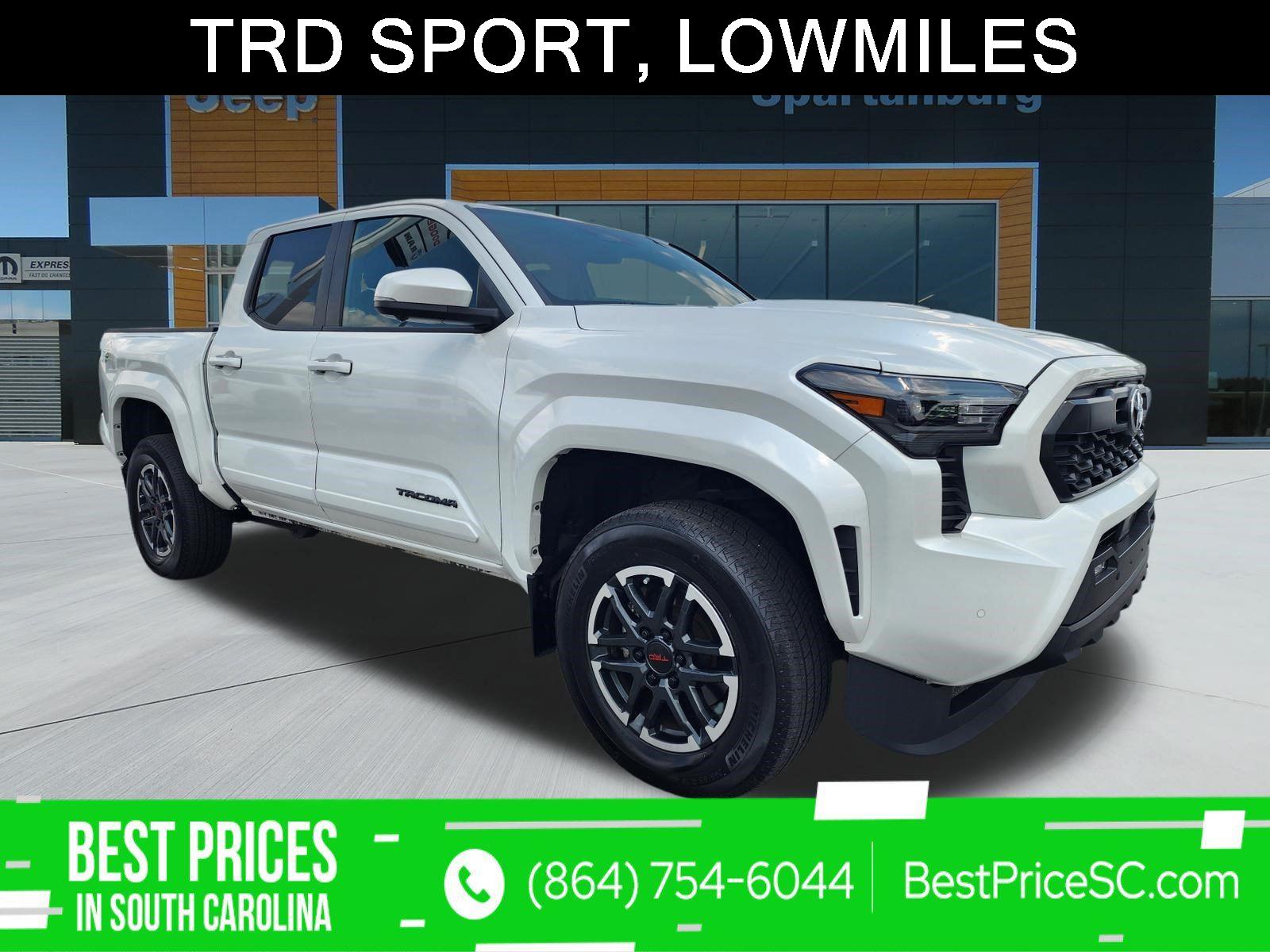 White (Wind Chill Pearl) 2024 Toyota Tacoma Pickup Truck Four-Wheel Drive Manual
