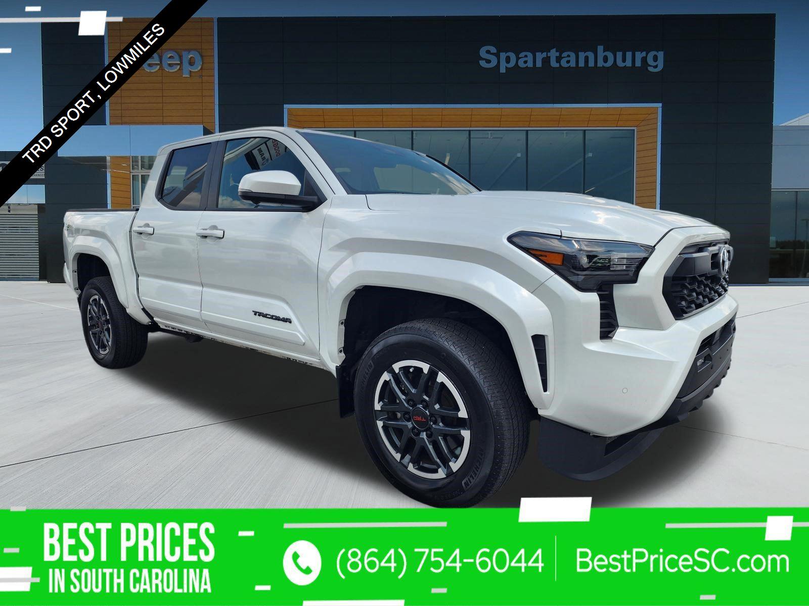 White (Wind Chill Pearl) 2024 Toyota Tacoma Pickup Truck Four-Wheel Drive Manual