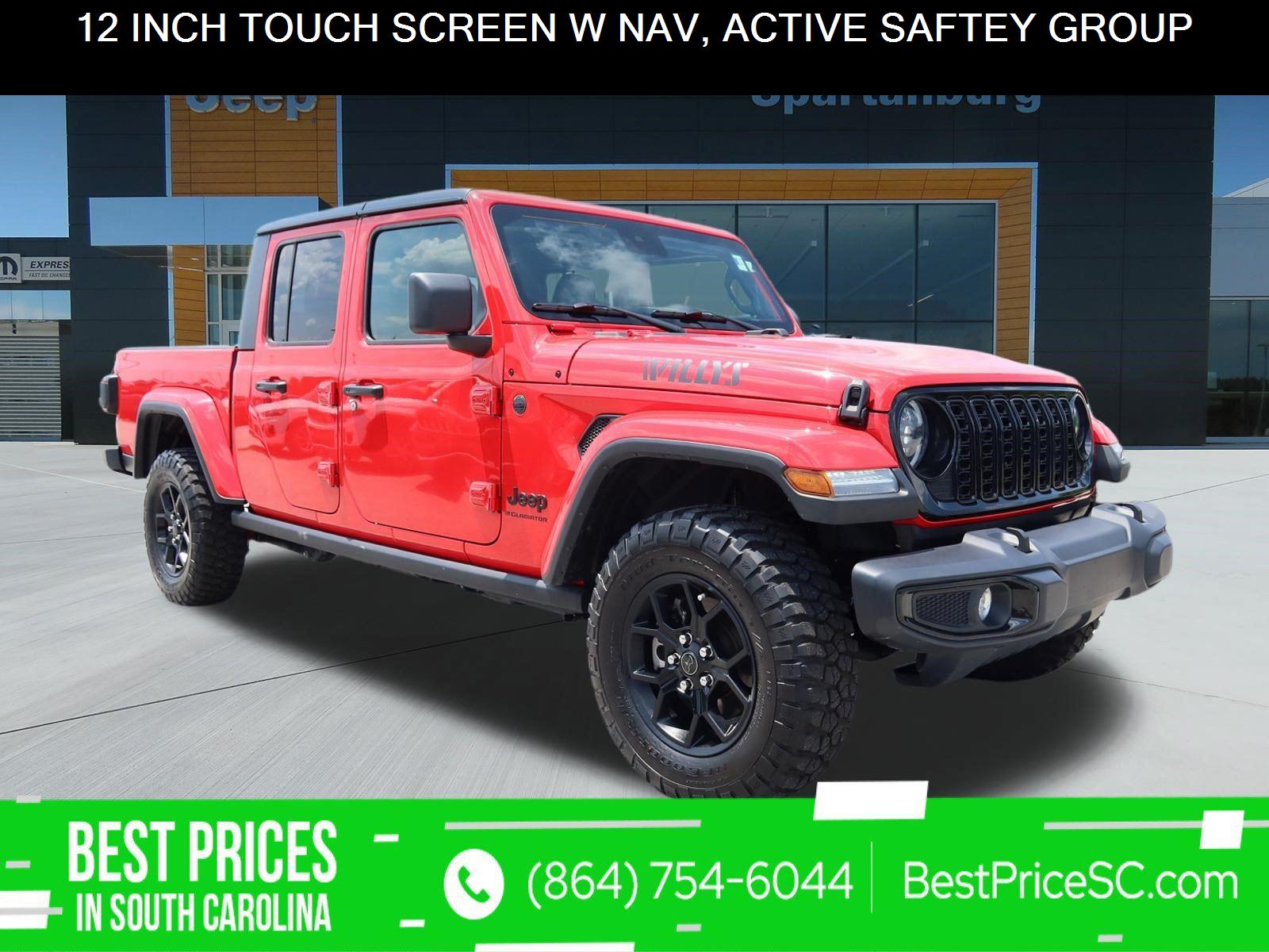 Firecracker Red Clearcoat 2025 Jeep Gladiator Pickup Truck Four-Wheel Drive 8-Speed Automatic