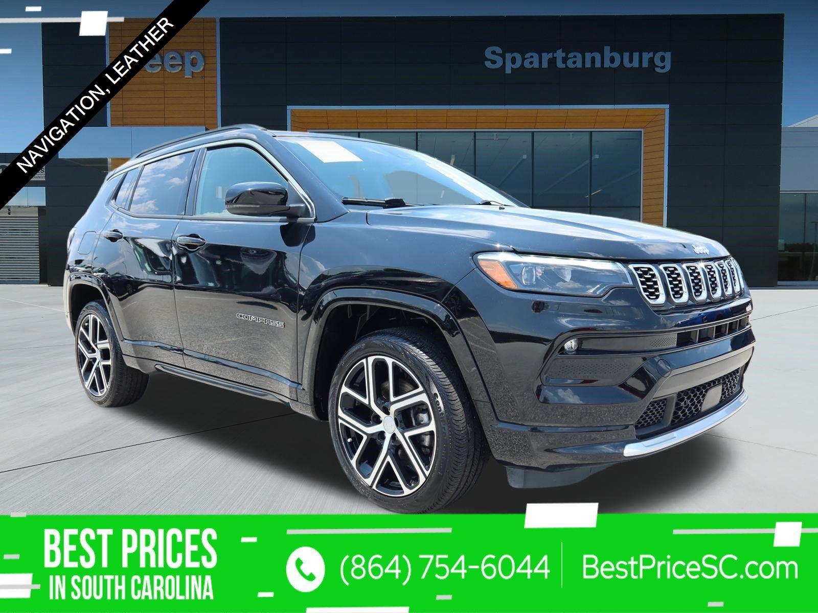 Diamond Black Crystal Pearlcoat 2024 Jeep Compass SUV / Crossover Four-Wheel Drive 8-Speed Automatic